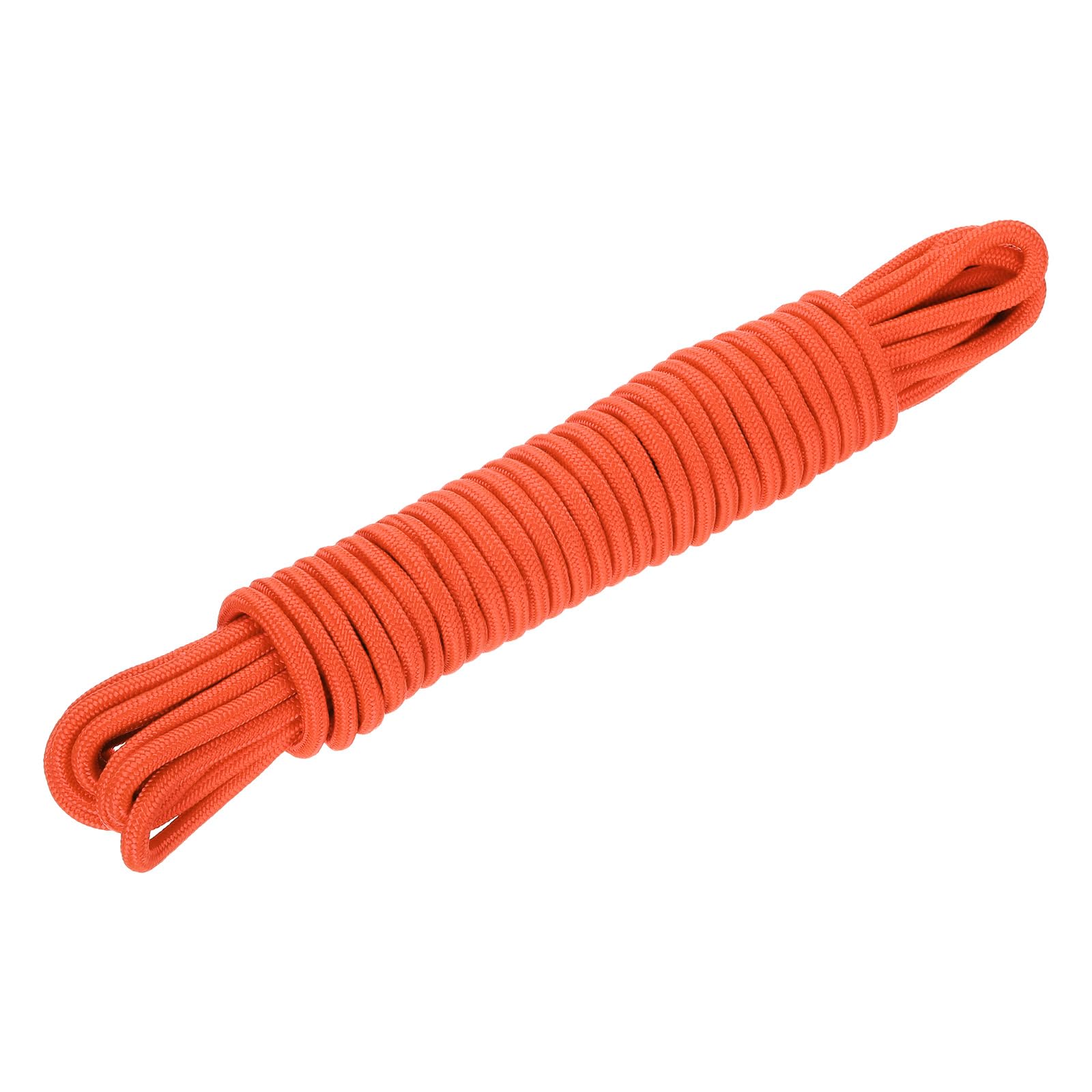 MECCANIXITY Polypropylene Rope Braid Cord 15M/49ft 1/2" 12mm Orange for Indoor Outdoor Camping Clothes Line