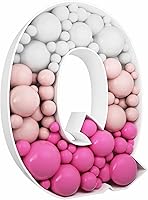 Vista 24 de Kit de letras rellenables de 2 pies con marco de globo de mosaico de letra K para decoración de telón de fondo de boda de fiesta de cumpleaños