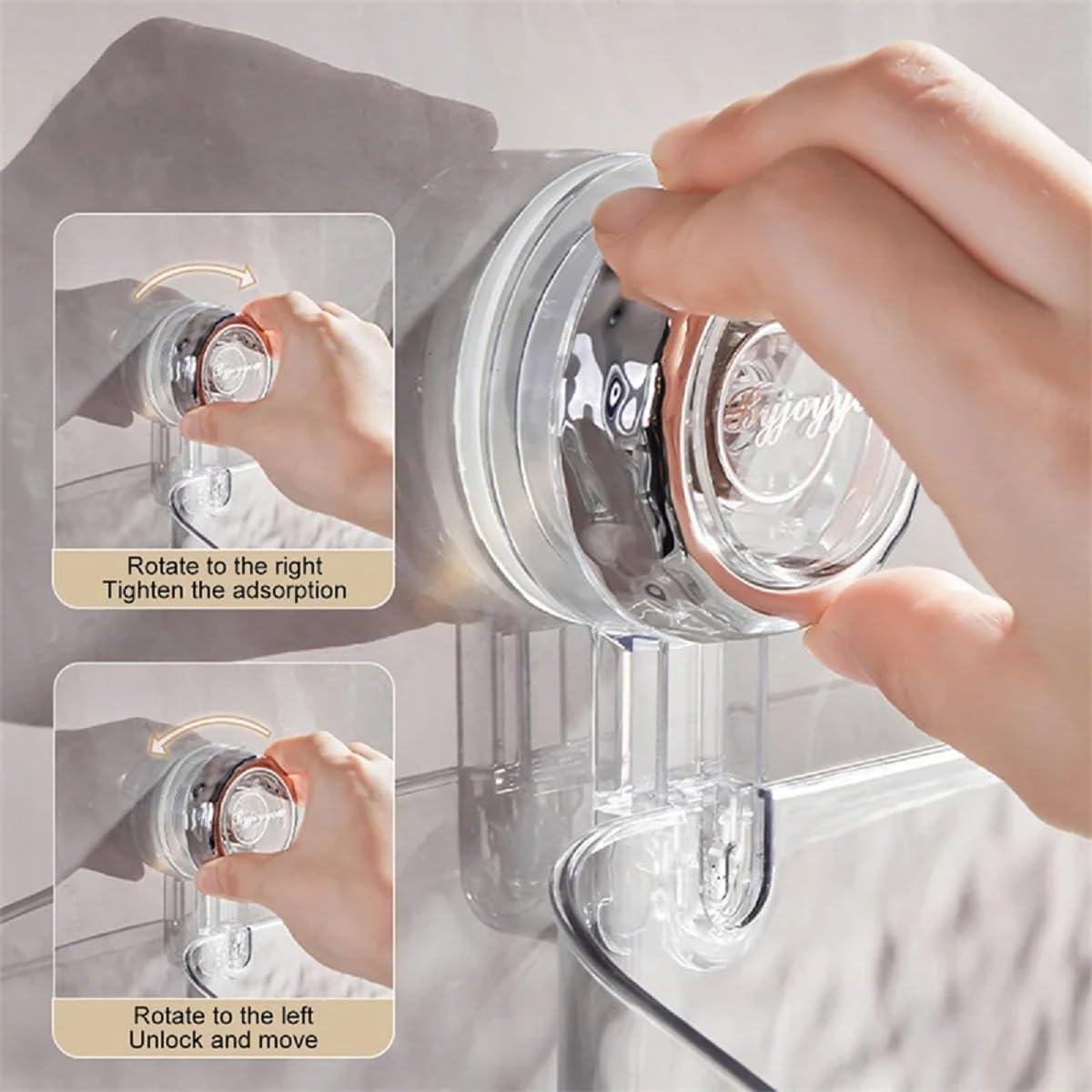 2024 Neues, leichtes, luxuriöses Saugnapfregal mit Gletschermuster, Badezimmerregale, Duschablage, Saugnapf, Abnehmbarer Badezimmer-Toiletten-Organizer mit Saugnapf