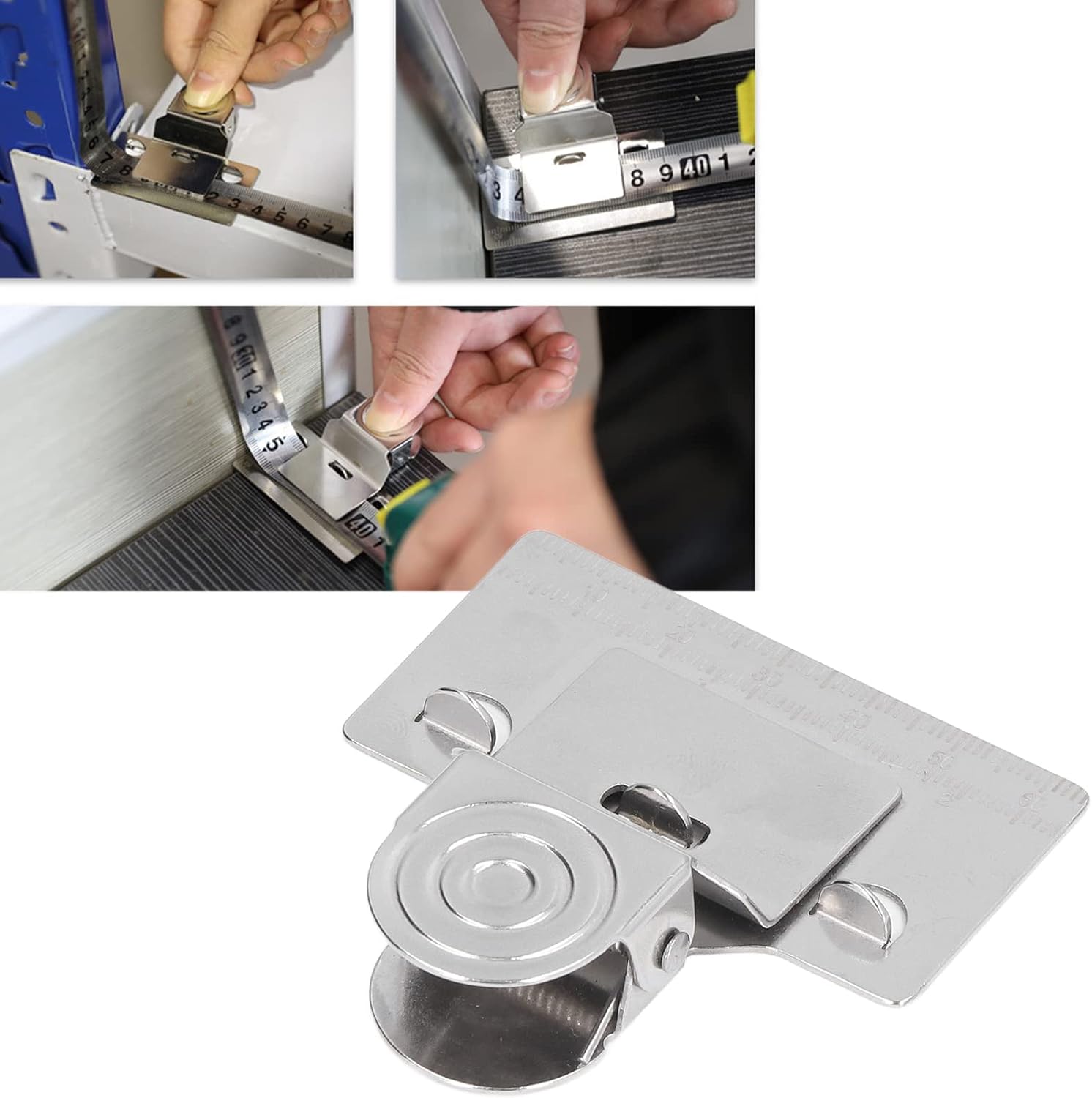 Measuring Tape Clip Tool, Corners Clamp Holder Precision Measuring Tools, Stainless Steel Corner Measuring Tool, Corners Level Positioning Clamp Measuring Holder