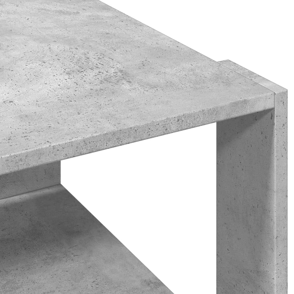 Hothingwell Couchtisch, Betongrau, 51,5 x 51,5 x 30 cm, Holz | Einzigartiges Design, praktischer Stauraum, robuste Oberseite, einfache Pflege mit feuchtem Tuch