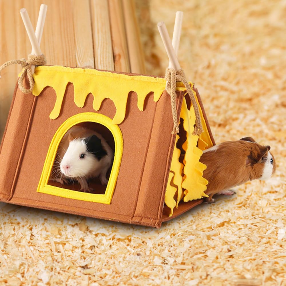 MiOYOOW Nascondiglio per Porcellini D'India, Nido Piccoli Animali Giocattolo, Tenda della Casa Dell'habitat, Adatto per Furetti, Cincillà, Ricci, Criceti, Topi