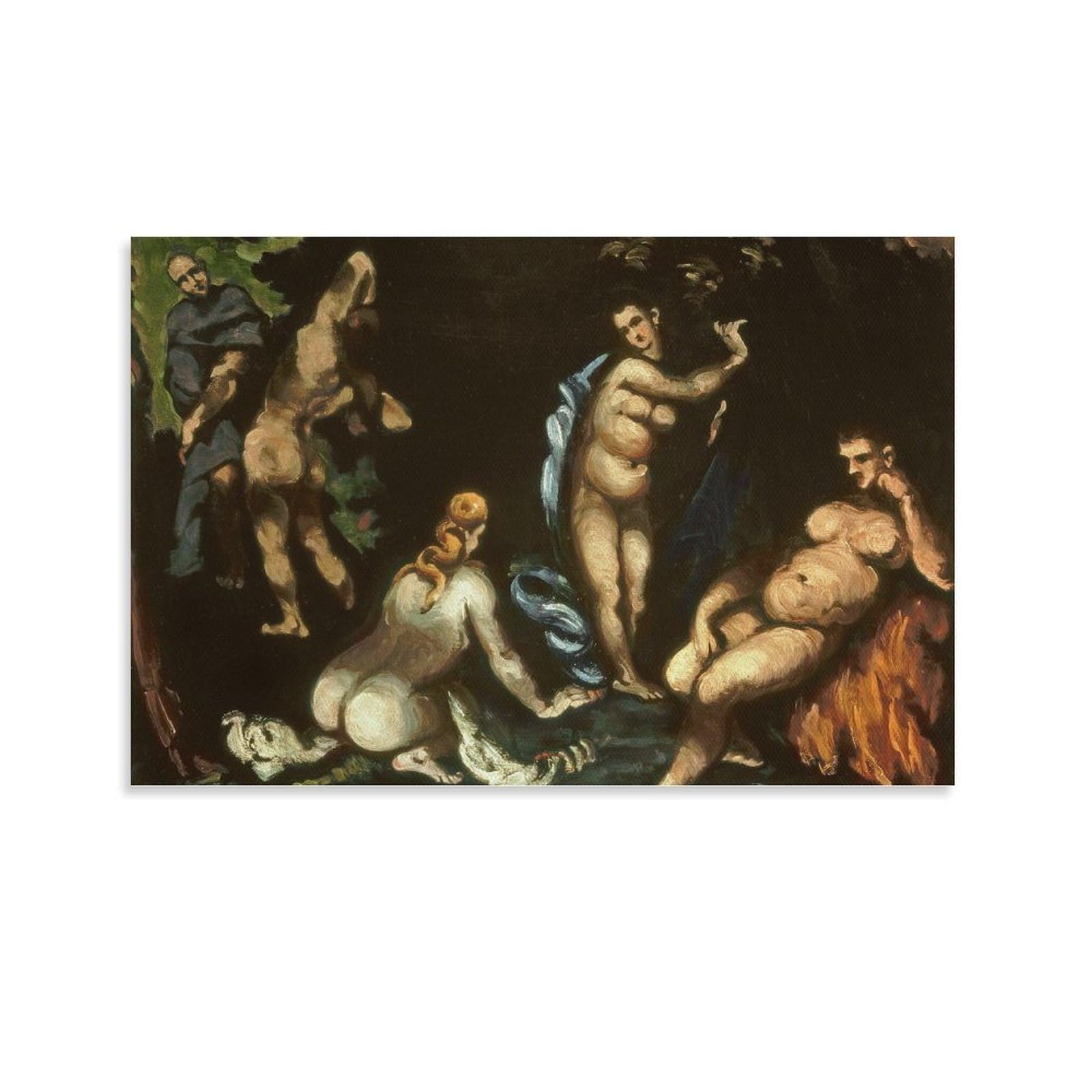 SXDMOUBK The Temptation of St.Anthony, C.1870 by Paul Cézanne Wall Art Prints Poster Painting Canvas Living Room Bedroom Decor 24x36inch(60x90cm)
