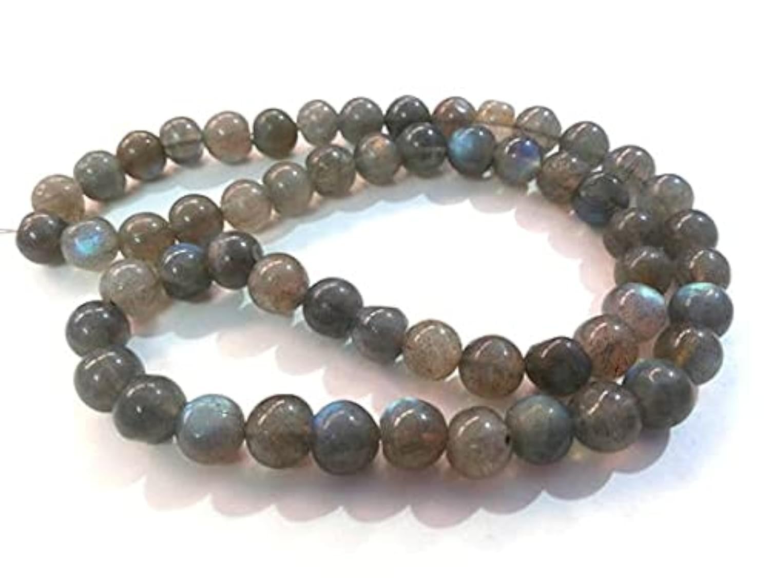Perles de labradorite naturelle ronde 8mm pour création de bijoux uniques en pierres fines