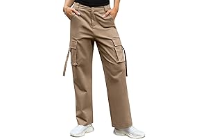 Khaki Cargo Pants for Girls: Y2K Style and Functionality