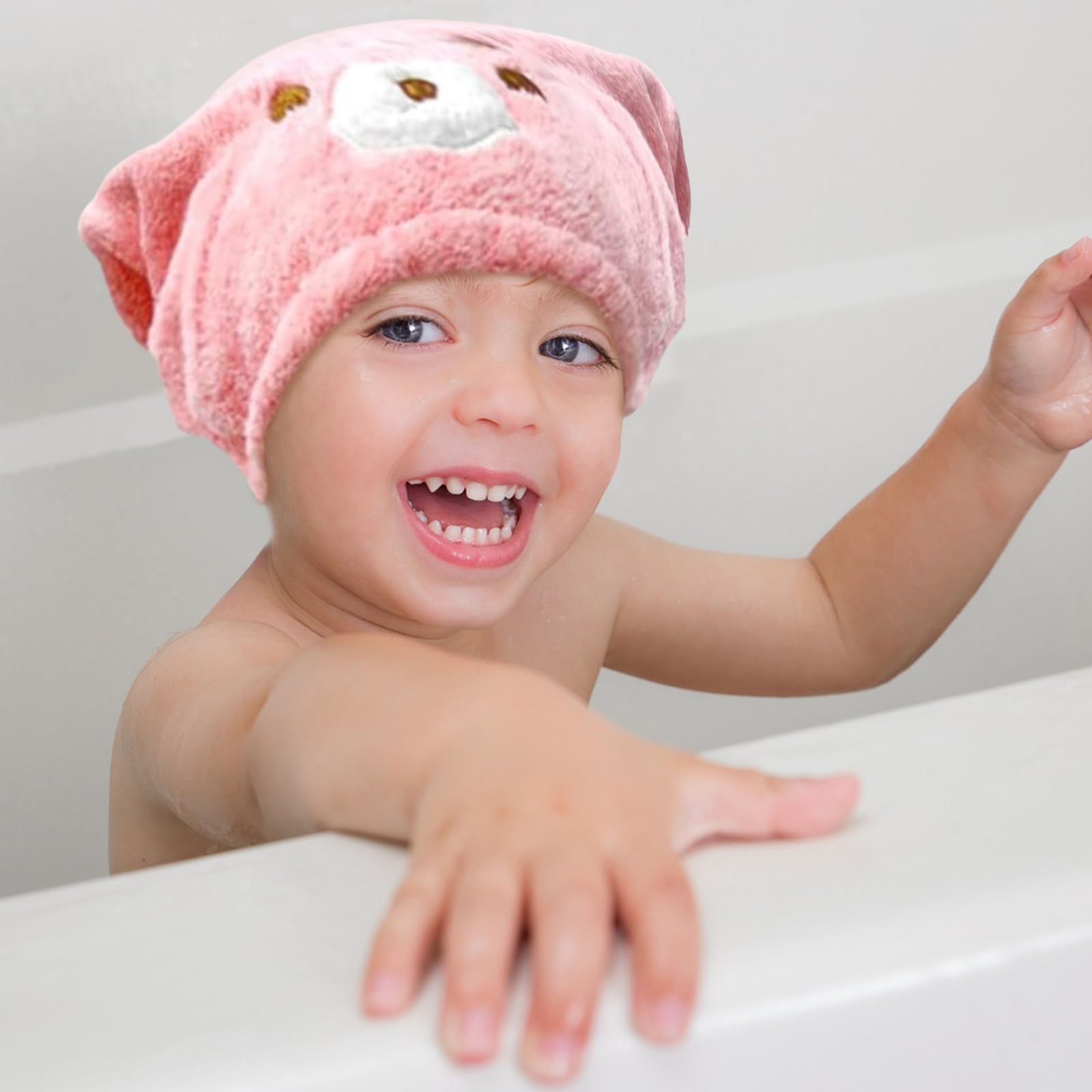 3 Pezzi Asciugamano per Capelli, Turbante Asciugacapelli, Asciugamani Capelli Turbante per Bambini, Super Assorbente, Asciugatura Rapida Aciugamani In Microfibra per Capelli Corti e Lunghi