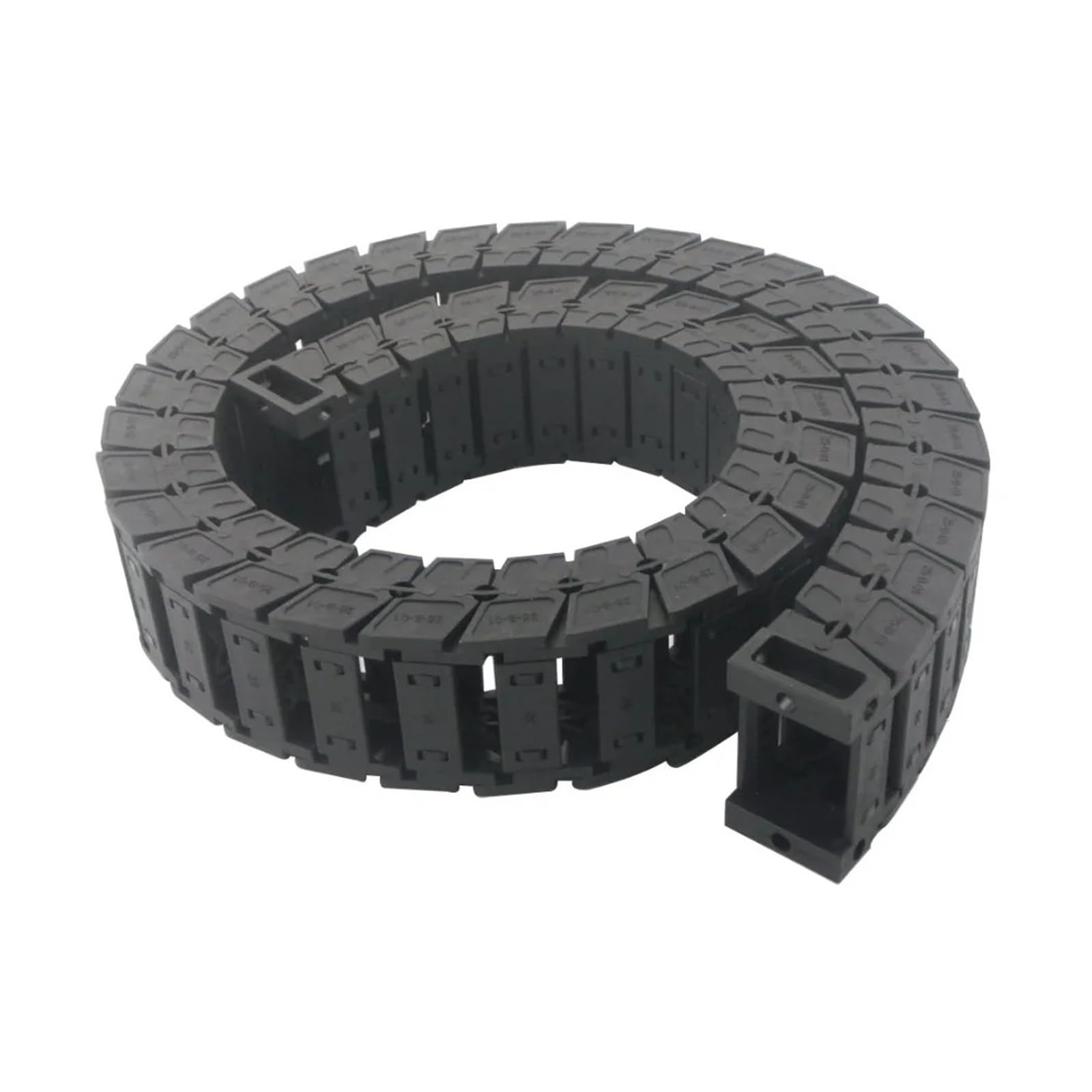 Equipos industriales Cadenas de transmisión 25 x 38 mm Tamaño Interno 1 M de Longitud Cadena de Arrastre de Cable de Nailon Reforzado con plástico silencioso Cadenas de transmisión
