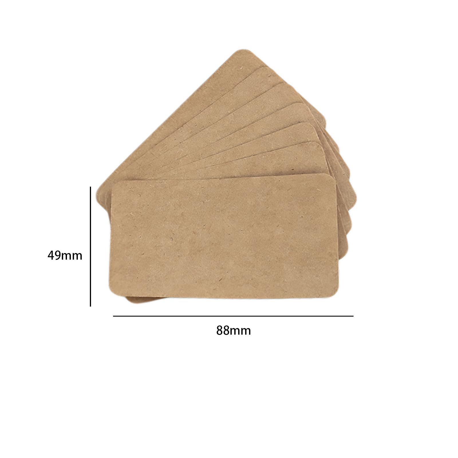 Leliafleury 100Pcs Blank Business Cards Kraft Message Cards Blank Flash Cards Craft Words Cards for Learning Study, DIY, Memory Note - Image 2