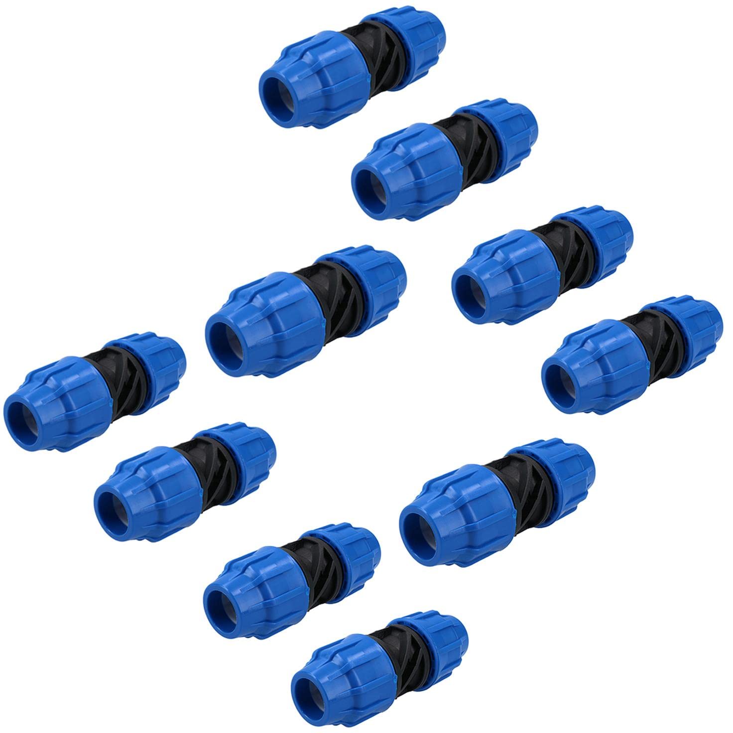 25 x 25 mm MDPE Conector de acoplamiento de compresión de tubo recto 10 unidades