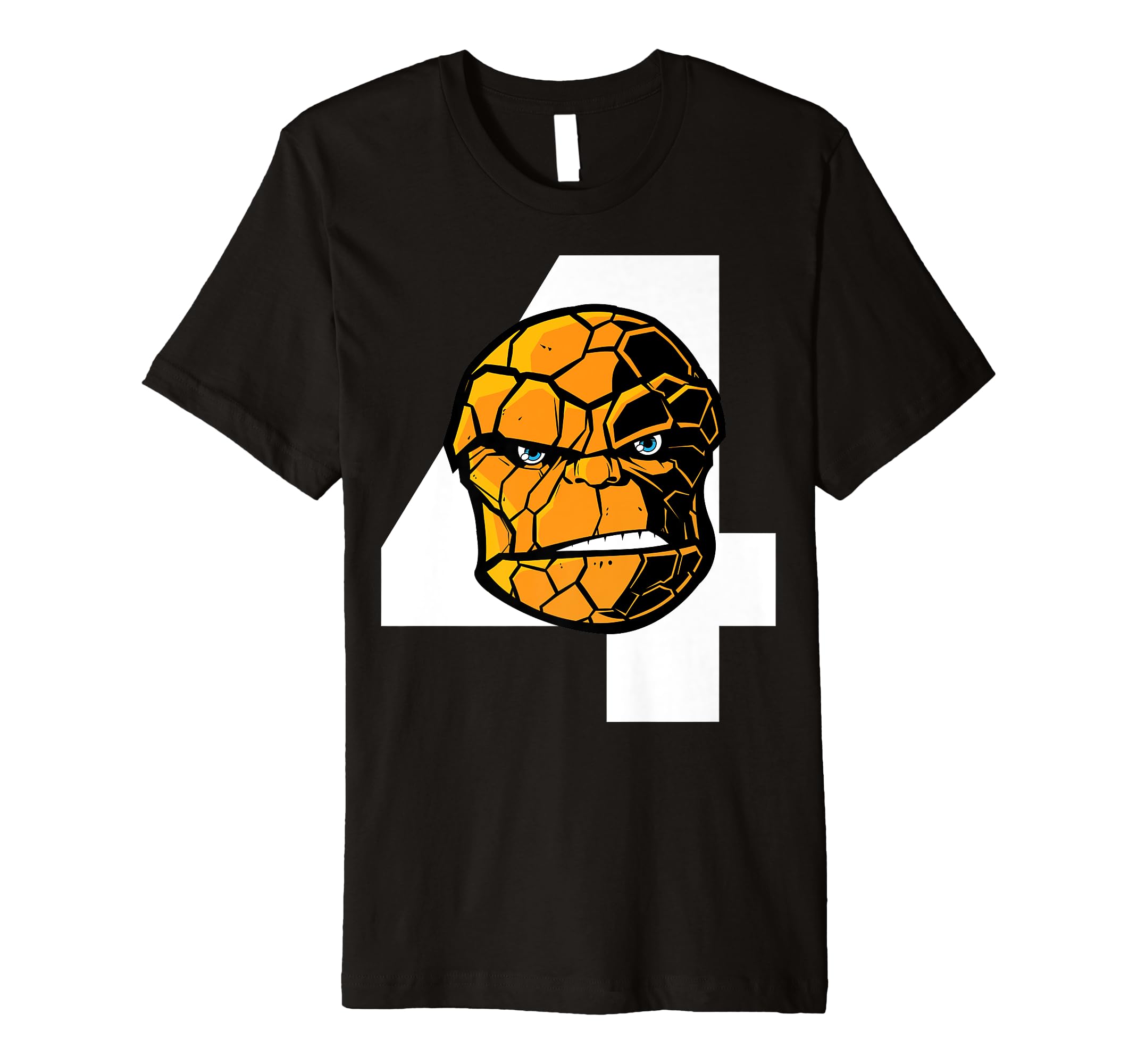 MarvelFantastic Four The Thing Big Face 4 Logo Premium T-Shirt
