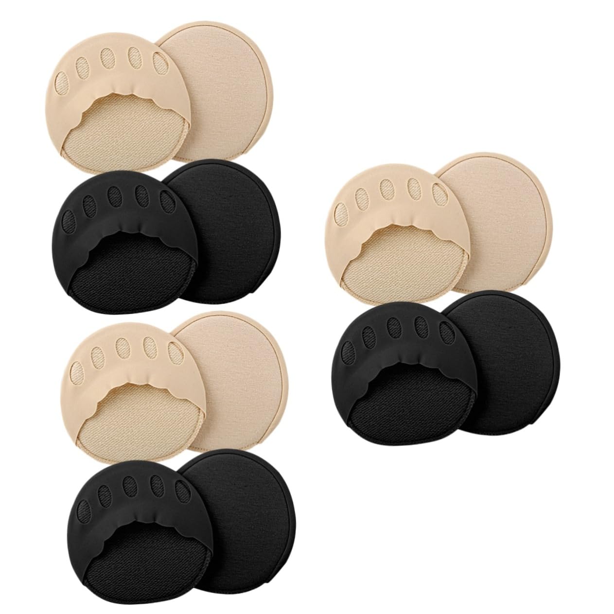 BEBEMOKO 3sets Invisible Socks Women Toe Socks Half Heelless Women's High Heel Toe Half Palm 2pairs*3