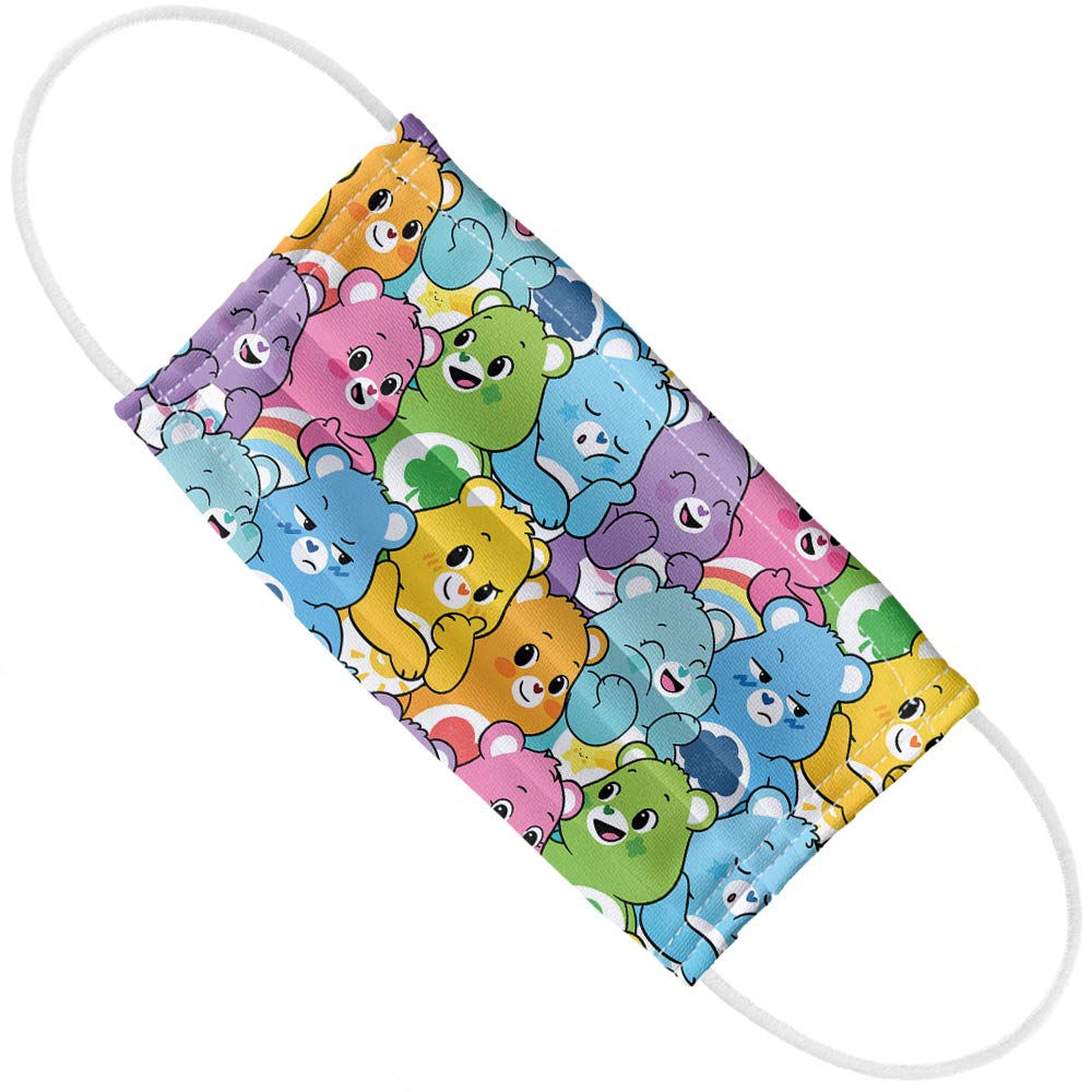 Popfunk Care Bears Very Many Bears 1-Ply Reusable Face Mask Covering with Adjustable Nose Wire, Unisex