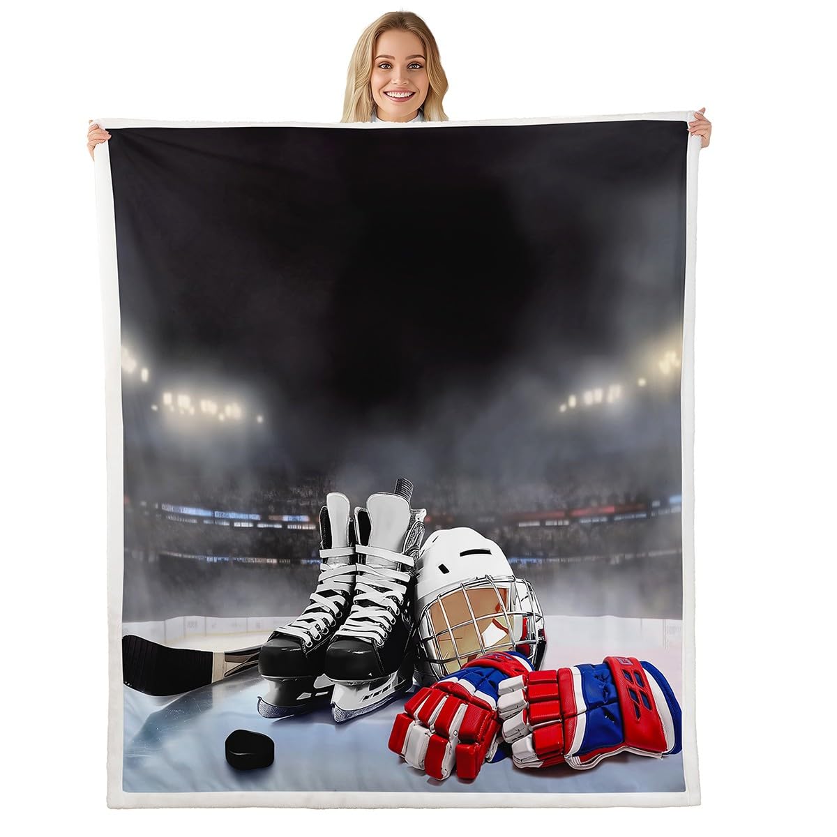 Amazon.co.jp: Erosebridal アイスホッケー フランネルブランケット