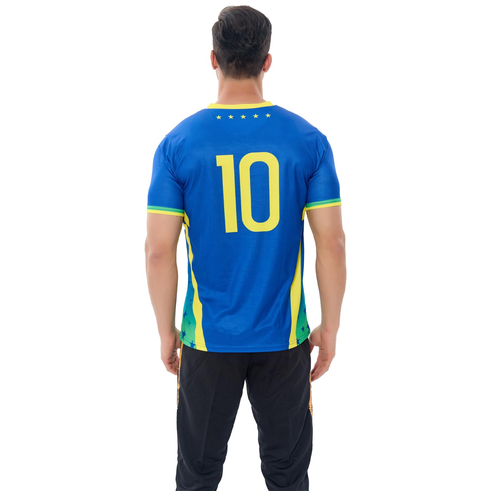 Camisetas de fútbol para hombre y mujer, tallas S-2XL, camiseta de fútbol para aficionados al equipo nacional #10