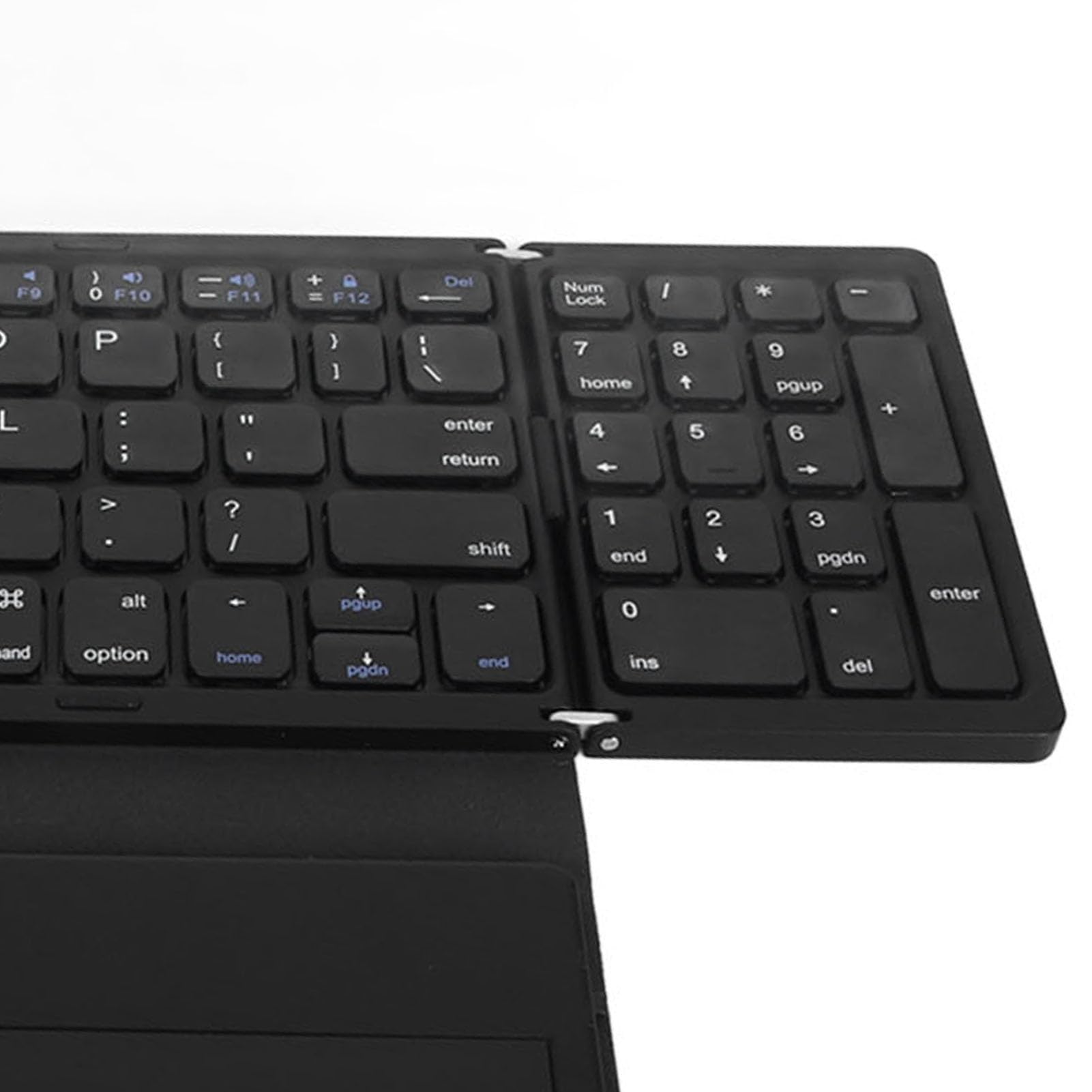 Tastiera Bluetooth Pieghevole Tastiera Bluetooth 5.1 Full Size a Bassa Latenza con Touchpad Ampio per Tablet PU Pelle ABS 81 Tasti