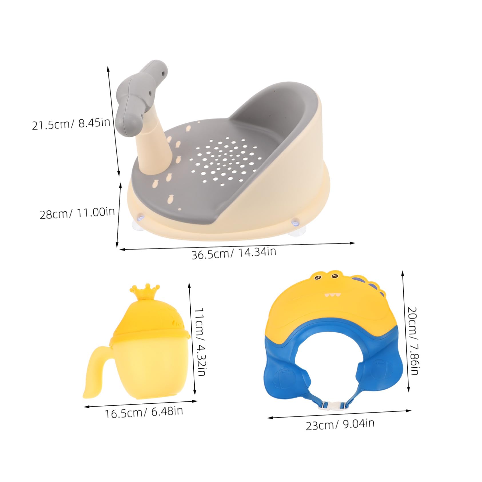Hohopeti Asiento de Baño para Niña Antideslizante Silla Elevada para Recién Nacido y Soporte Ajustable para Baño Seguro y Cómodo Portátil y Fácil de Limpiar
