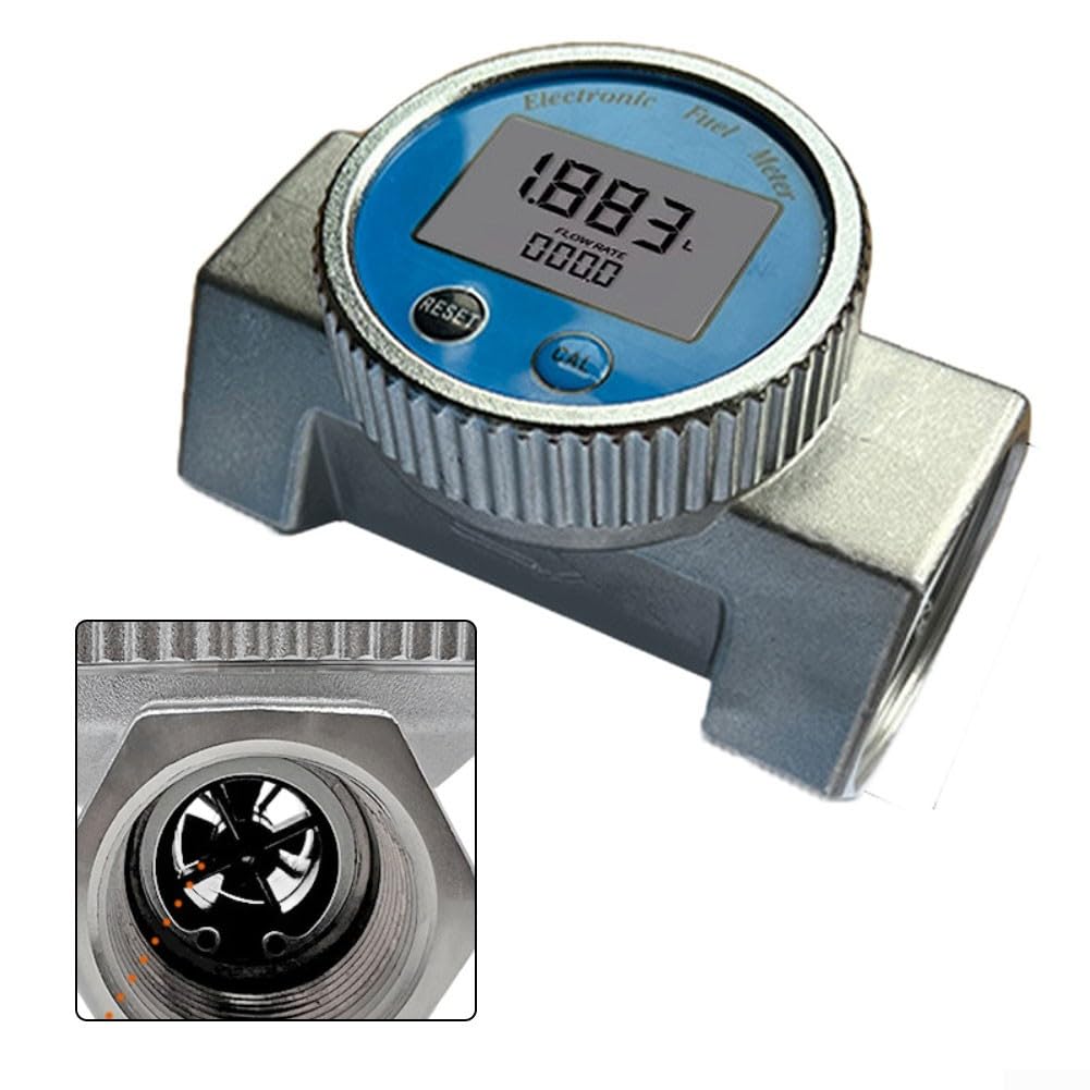 Misuratore di portata a turbina da 1,5/2 pollici con schermo LCD per il monitoraggio del flusso di gasolio e acqua in applicazioni industriali (2 pollici)