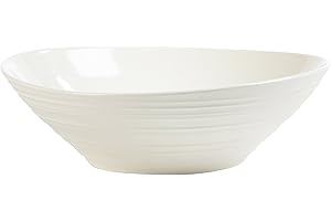 Mikasa Swirl White Pasta Bowl: Elevate Your Dining Experience with a Touch of Modern Elegance