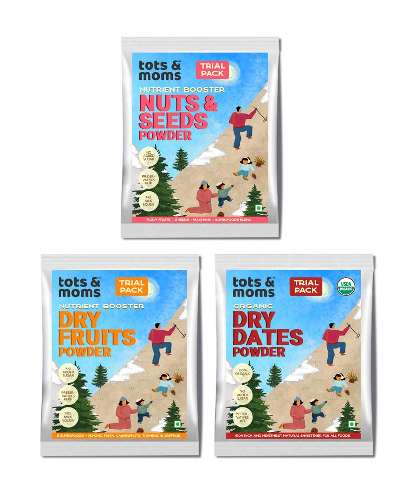 TOTS AND MOMS Nutrient Boosters Trial Pack | Organic, Nutritious and Preservative-free blend of Dry fruits and nuts | 3 Packs (B09GMC3YFQ) Amazon Price History, Amazon Price Tracker