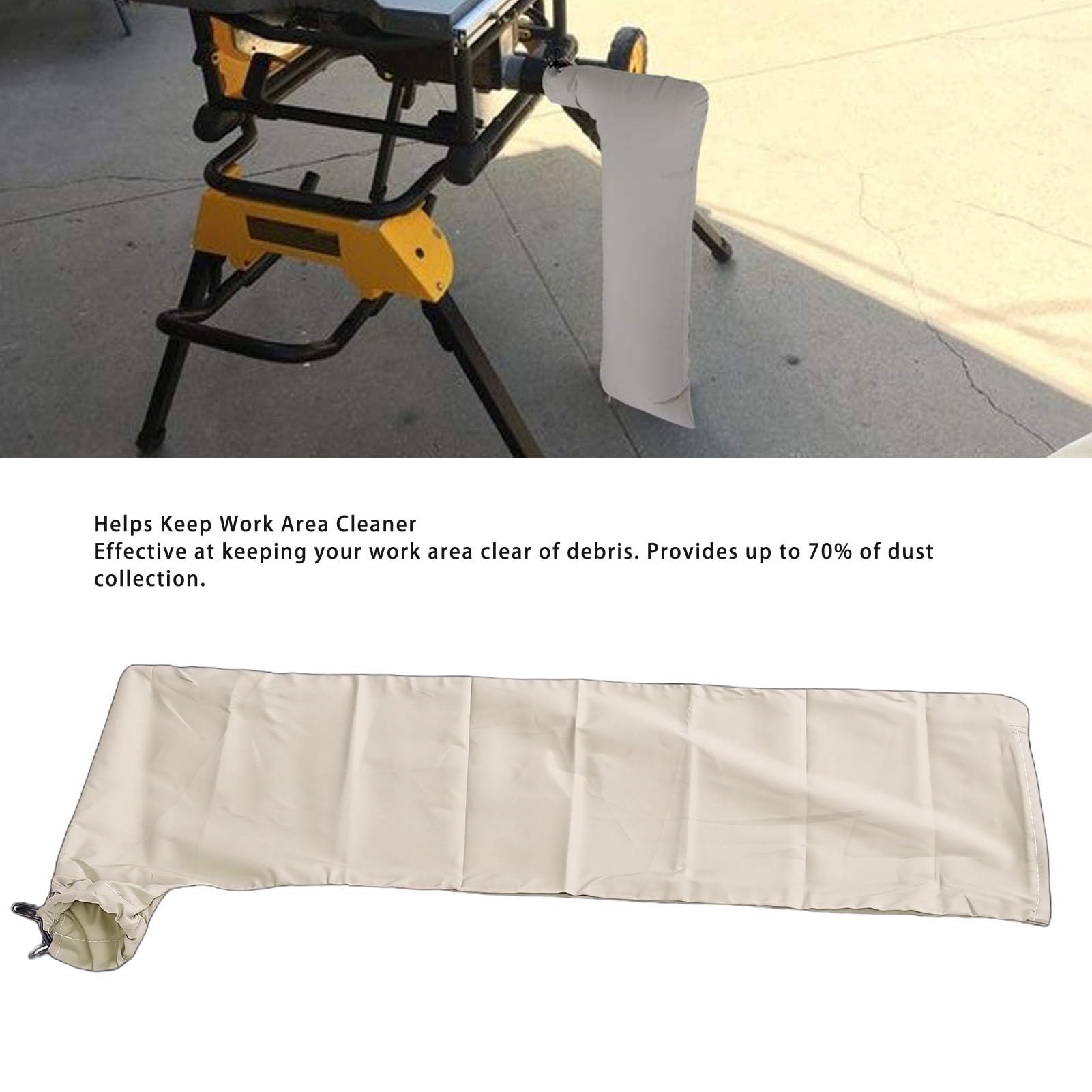 TOPINCN Bolsa para Polvo de Sierra de Mesa, Bolsa para Polvo de Sierra Circular Ajustable, Recolectora de para Recolección de Aserrín, para Universal