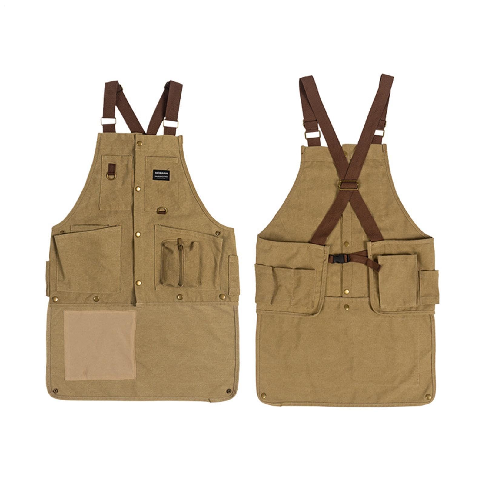 Gilet de photographie – Tablier de cuisine multifonctionnel avec poches, tablier d'extérieur et gilet réglable | Veste de travail légère pour la pêche, le camping, le jardinage, la photographie, les v