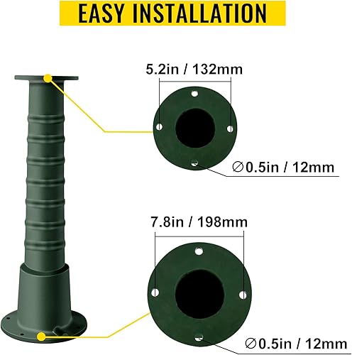 Miniatura 5 de VEVOR Soporte de bomba de agua de mano antiguo, soporte de bomba de hierro fundido con agujeros preestablecidos de 0.5 pulgadas para una fácil