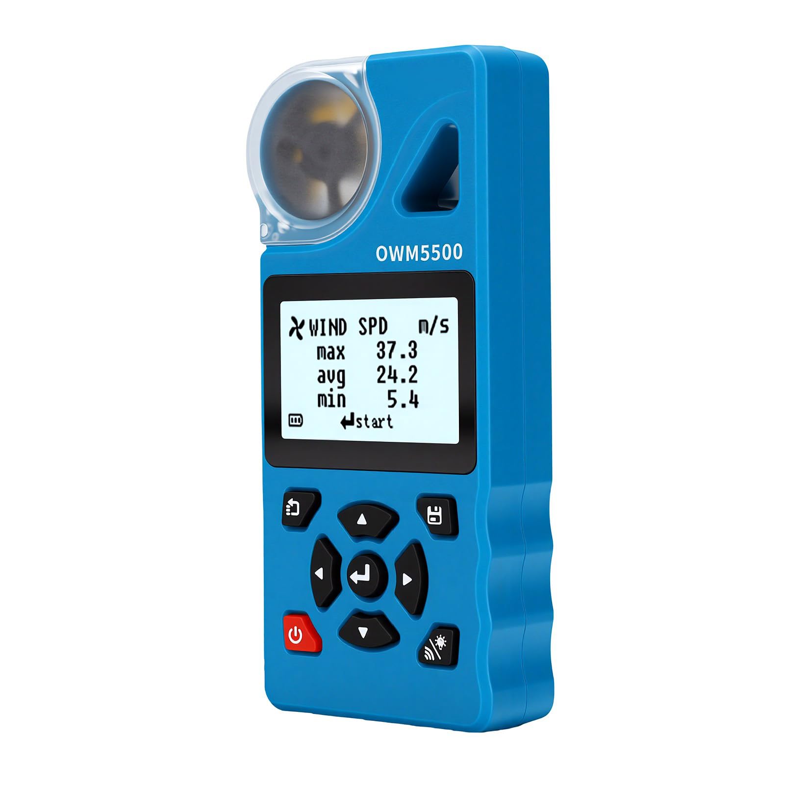 Eacam Anemómetro Digital Versátil con Control de Aplicación y Almacenamiento de 8000 Datos para Entusiastas la Vela y el Surf (OWM5500)