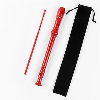 soprano recorder instrument ABS recorder with velvet bag eight-hole high-pitched black flute students beginners (Color : 01)