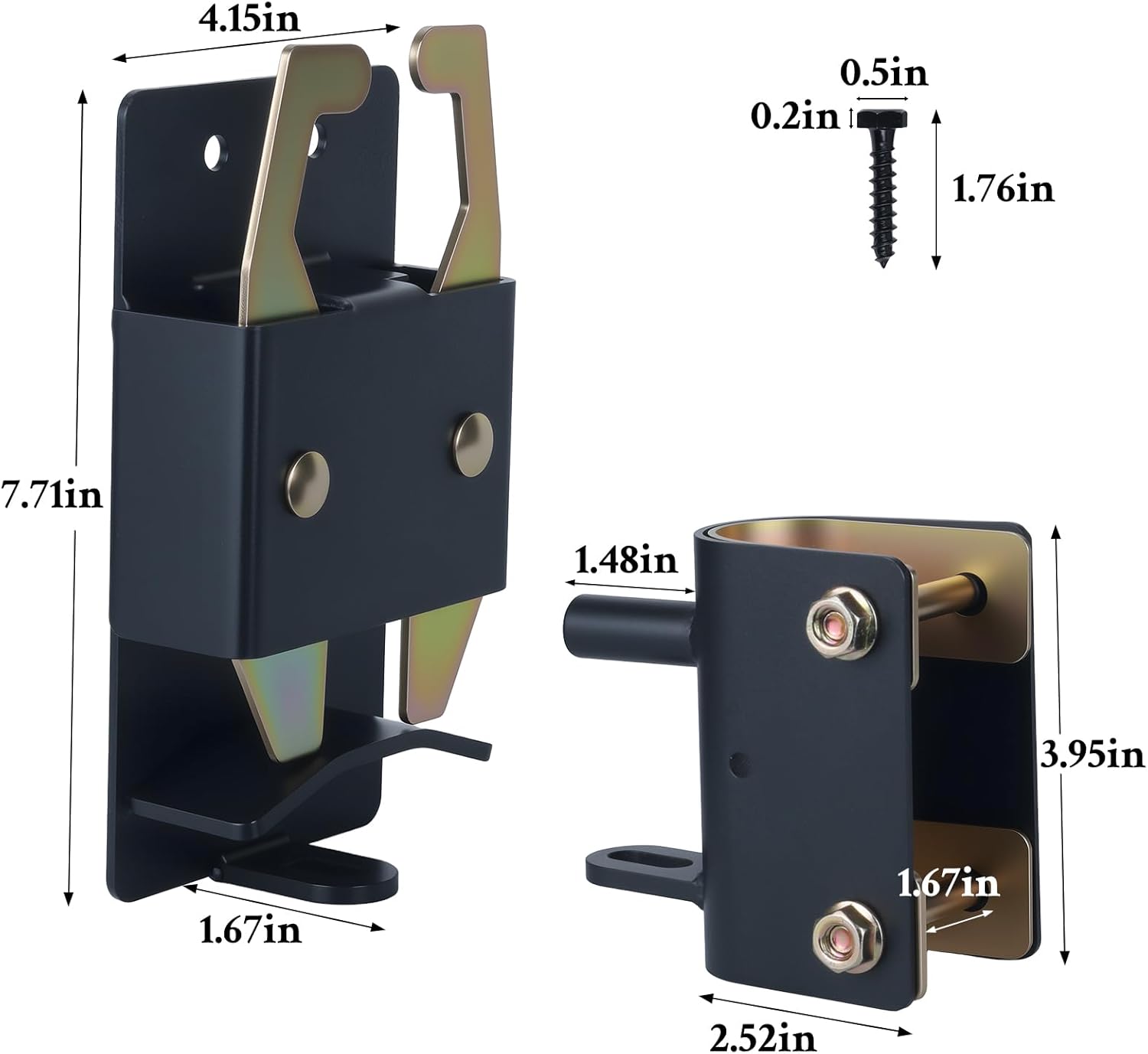 WellMade Heavy Duty 2 Way Farm Gate Latch -2 Pack Lockable Cattle Gate Latch for 1-5/8" to 2" Round Tube Gates, Fits Ranches, Horse Corrals, Pastures (Screws & Instructions Included)