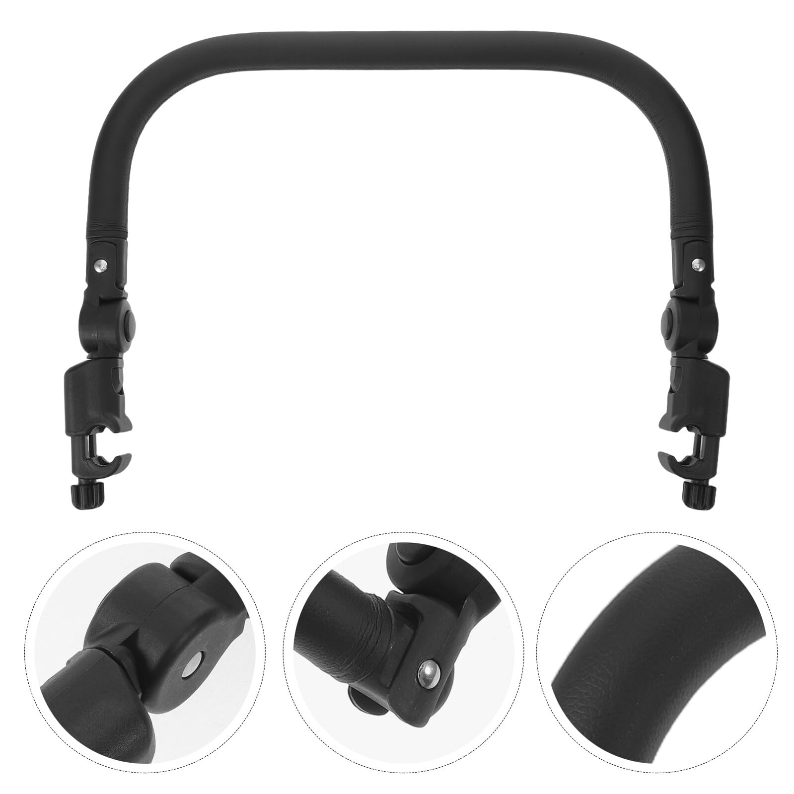 Extension de Poignée Poussette Réglable avec Accoudoir Amovible pour Garçon Fille Barre de Protection Pratique et Pliable Compatible avec Tous Types de Poussettes