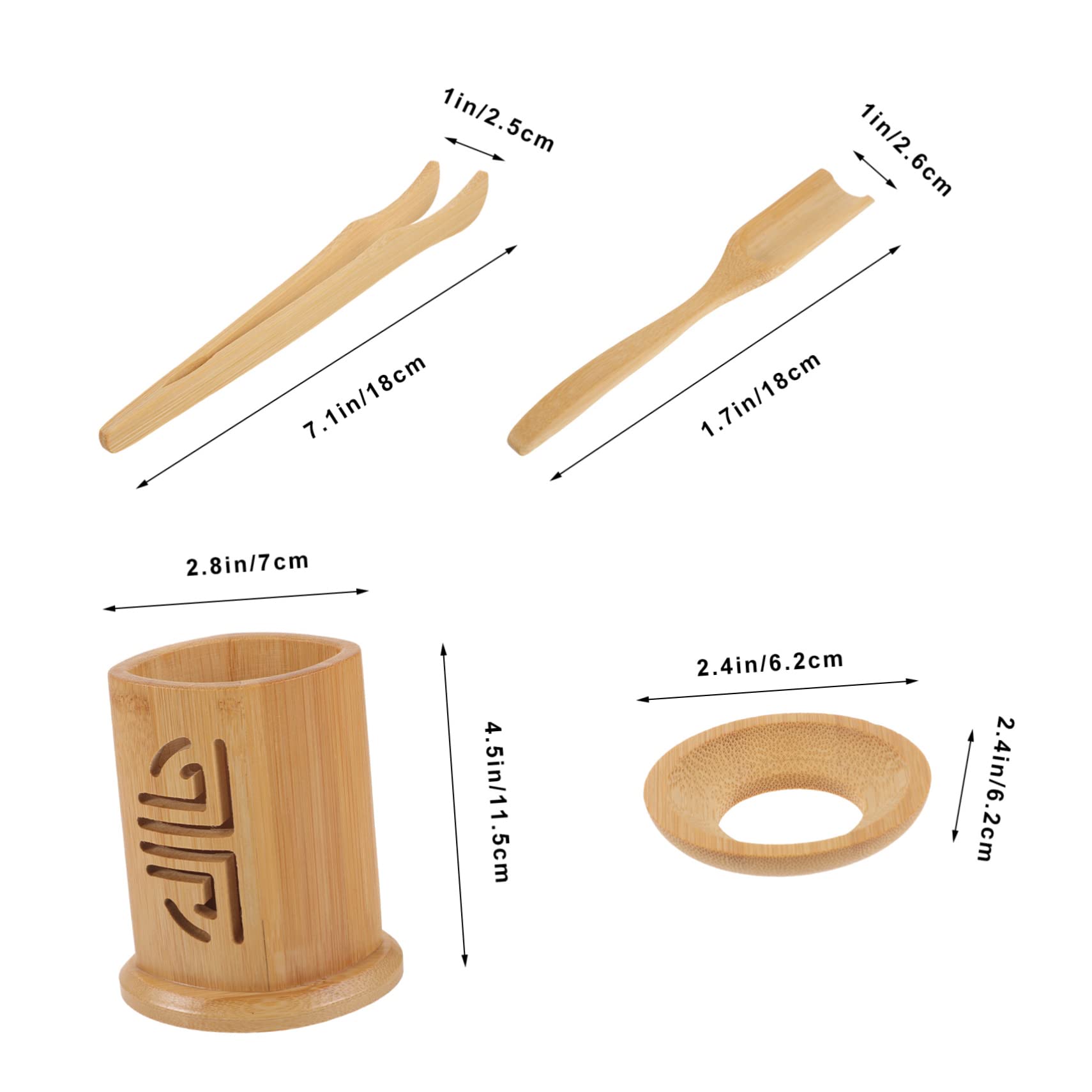 Holibanna 6pcs Traditional Chinese Tea Tools Set Gongfu Tea Accessories for Includes Spoon for Loose for Use
