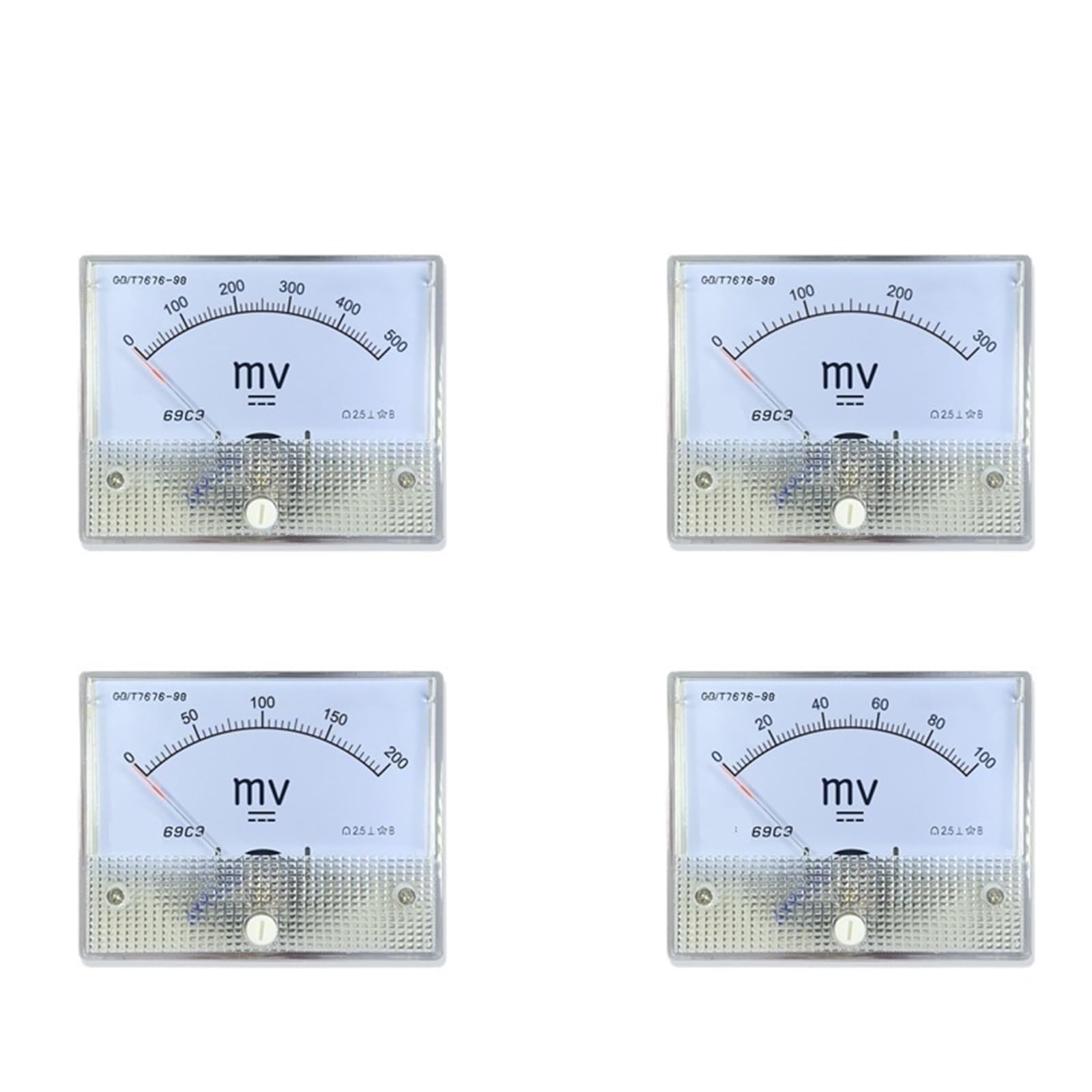 Voltmètre DC 150mV 69c9-v analogique pour tableau électrique