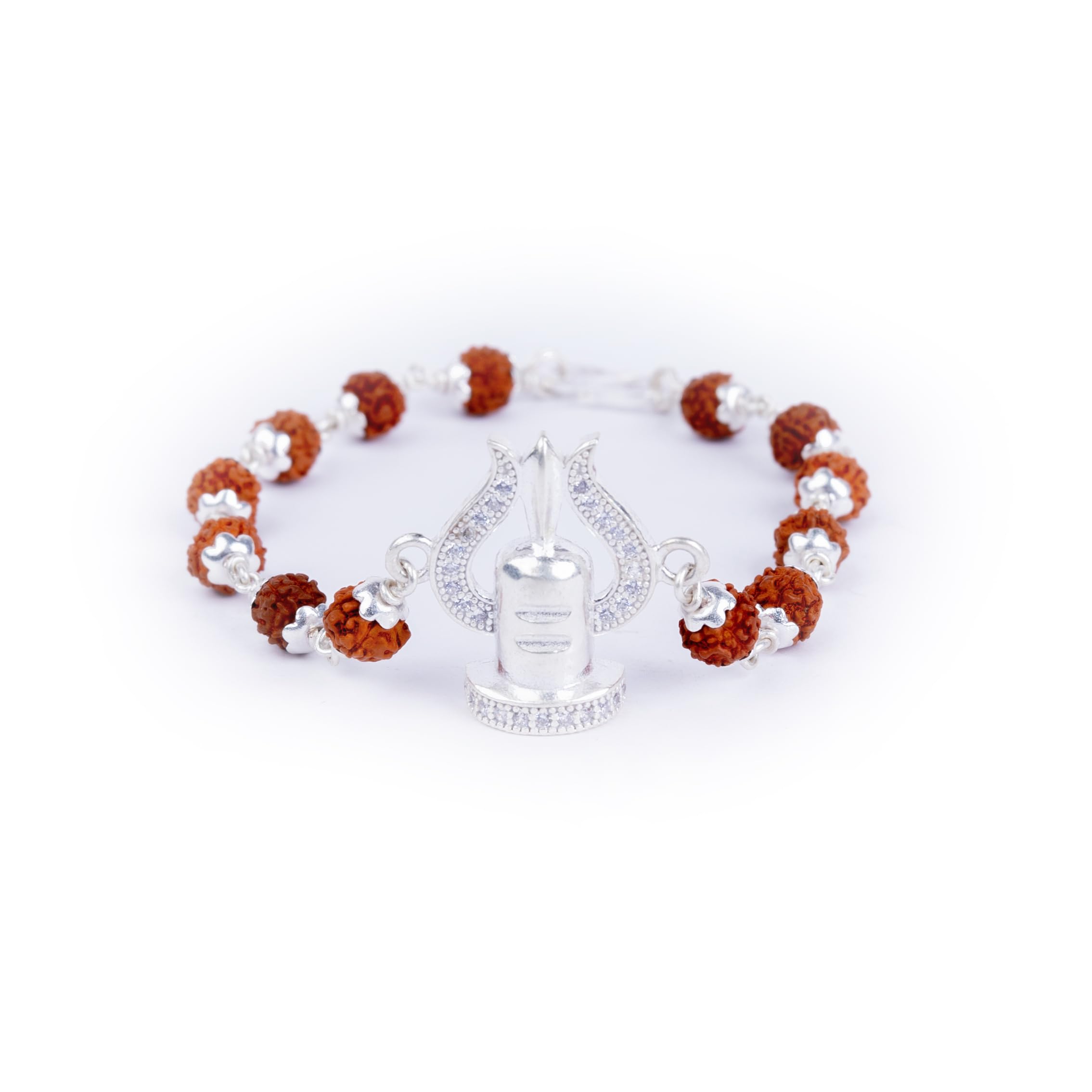 Hem Jewels Pure Silver Rudraksha Rakhi for Brother | Silver Bracelet for Boys and Men | Silver Bracelet Rakhi | Silver Rakhi For Brother | Design: Shivling and Trishul (HJRKH-100) (B0D772H3V3) Amazon Price History, Amazon Price Tracker