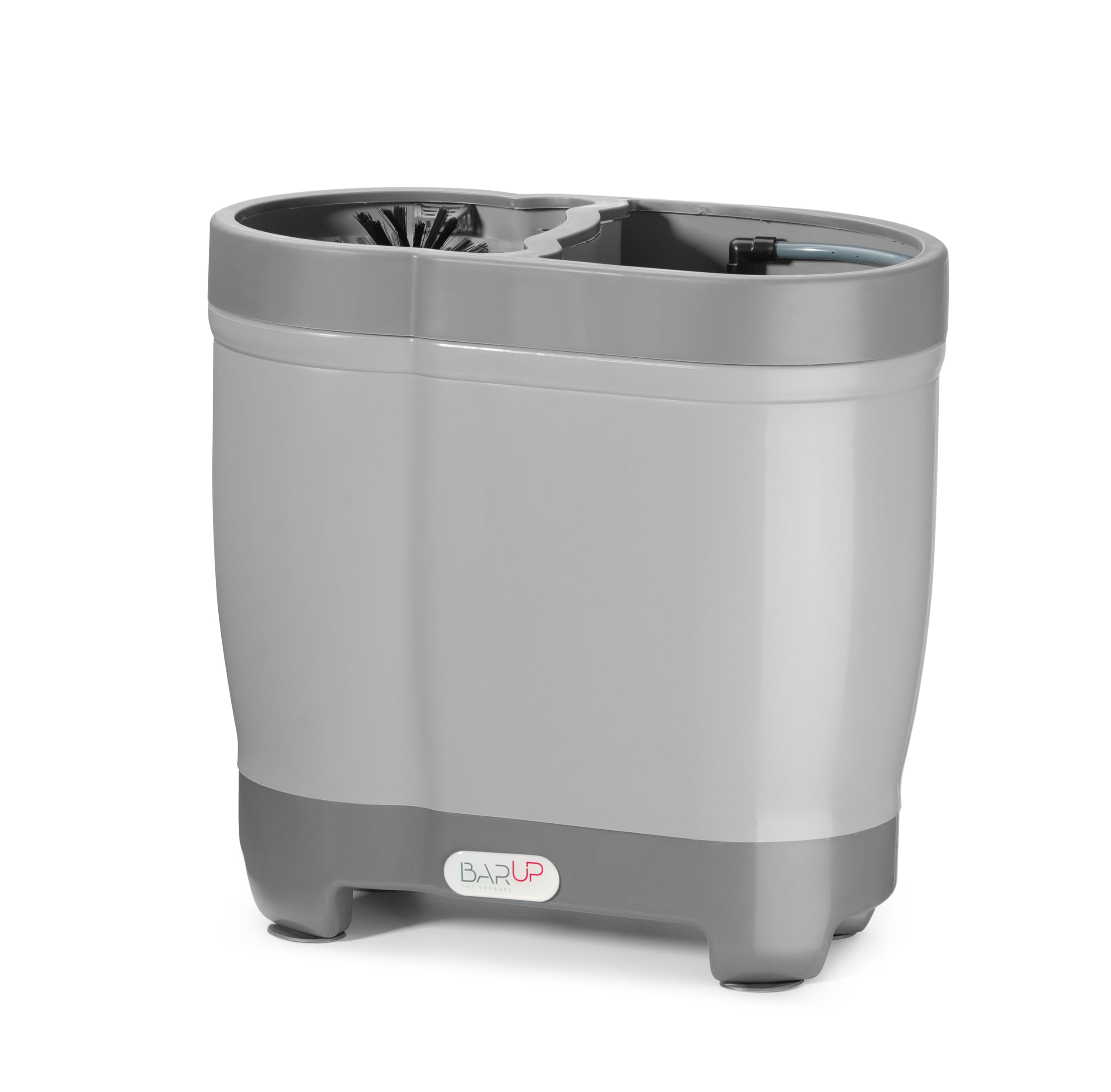 HENDI Lavabicchieri in vetro manuale, pulitore per vetri, BarUp, lavabicchieri per bar, dispositivo per il lavaggio di bicchieri con acqua fredda, spazzola rimovibile, 370x200x(H)360mm, ABS, LSPE, PP