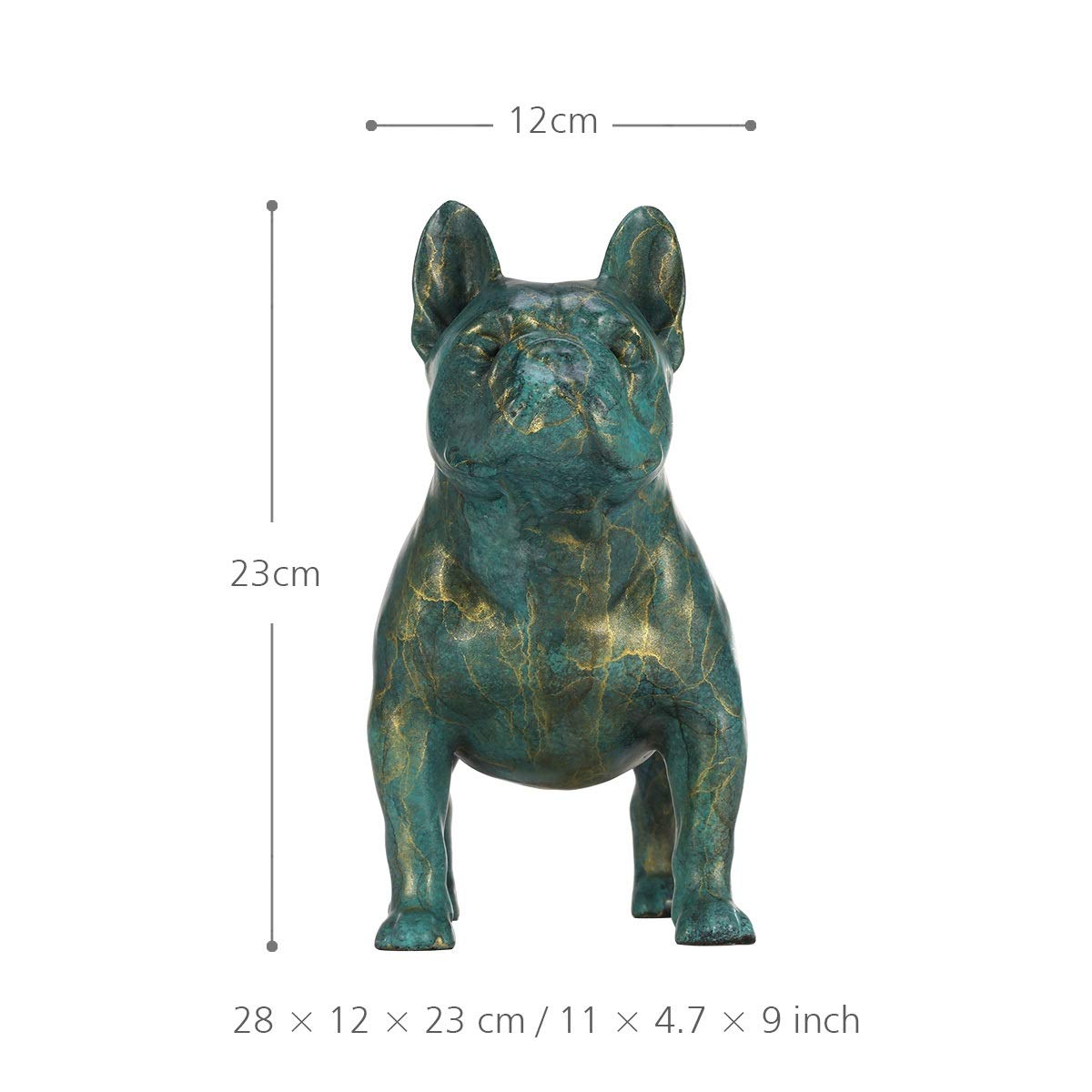 Amazon.co.jp: ブルドッグブロンズ像動物彫刻フレンチブルドッグデスク