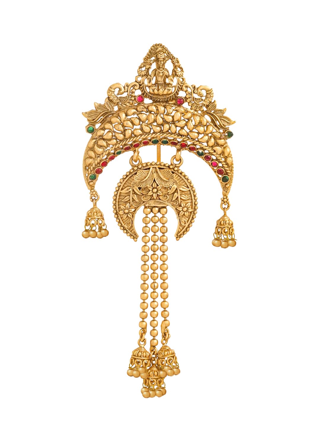Yellow Chimes Juda Pin for Women | Traditional Golden Wedding Bridal Jhooda Pin for Women | Choti Jadai Billai Gold Plated Khopa Hair Bridal Jewellery | Bridal Hair Accessories for Wedding-picture-40