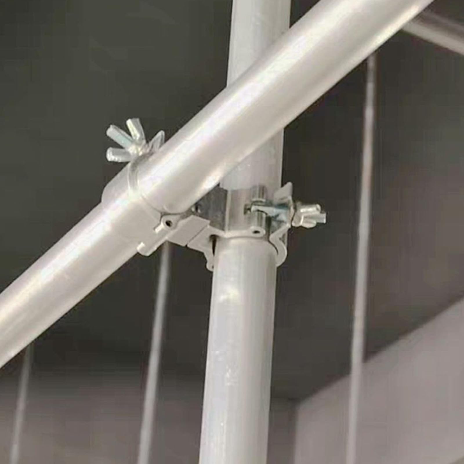 WECAN Aluminium C-Klemme verstellbar 30-35 mm für Moving-Head-Beleuchtung 4er-Pack silberfarben