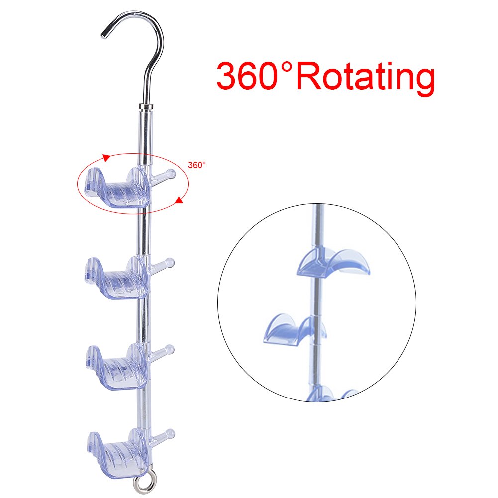 Rotatable Handbag Holder, Purse Bag Hanger, Hanging Rack for Hanging Up Jacket, Purse, Hand-Bag, Cloth, Hat, Storage Organizer(Transparent)