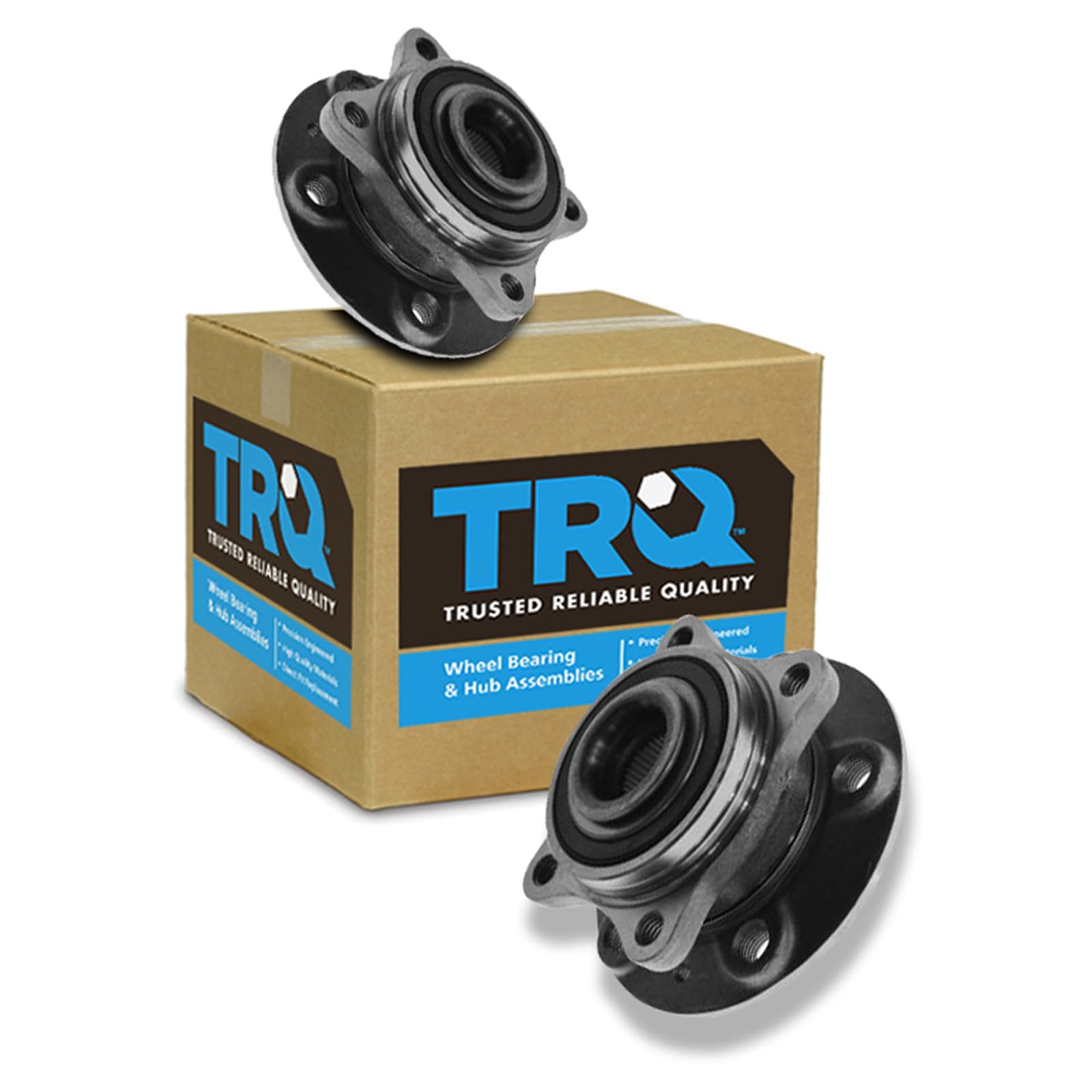 TRQ 2 Piece Front Wheel Bearing &amp; Hub Assembly Set
