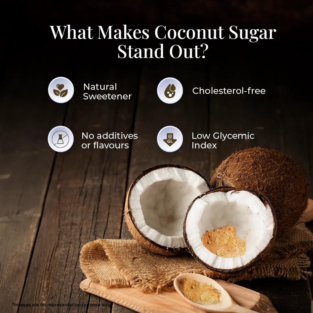 Asmita Organic Farms Coconut Sugar 500g | 100% Natural Sweetener & Sugar Substitute | Organic, Low Glycemic Index | Ideal for Baking, Beverages & Desserts | Healthy Sugar Alternative 1
