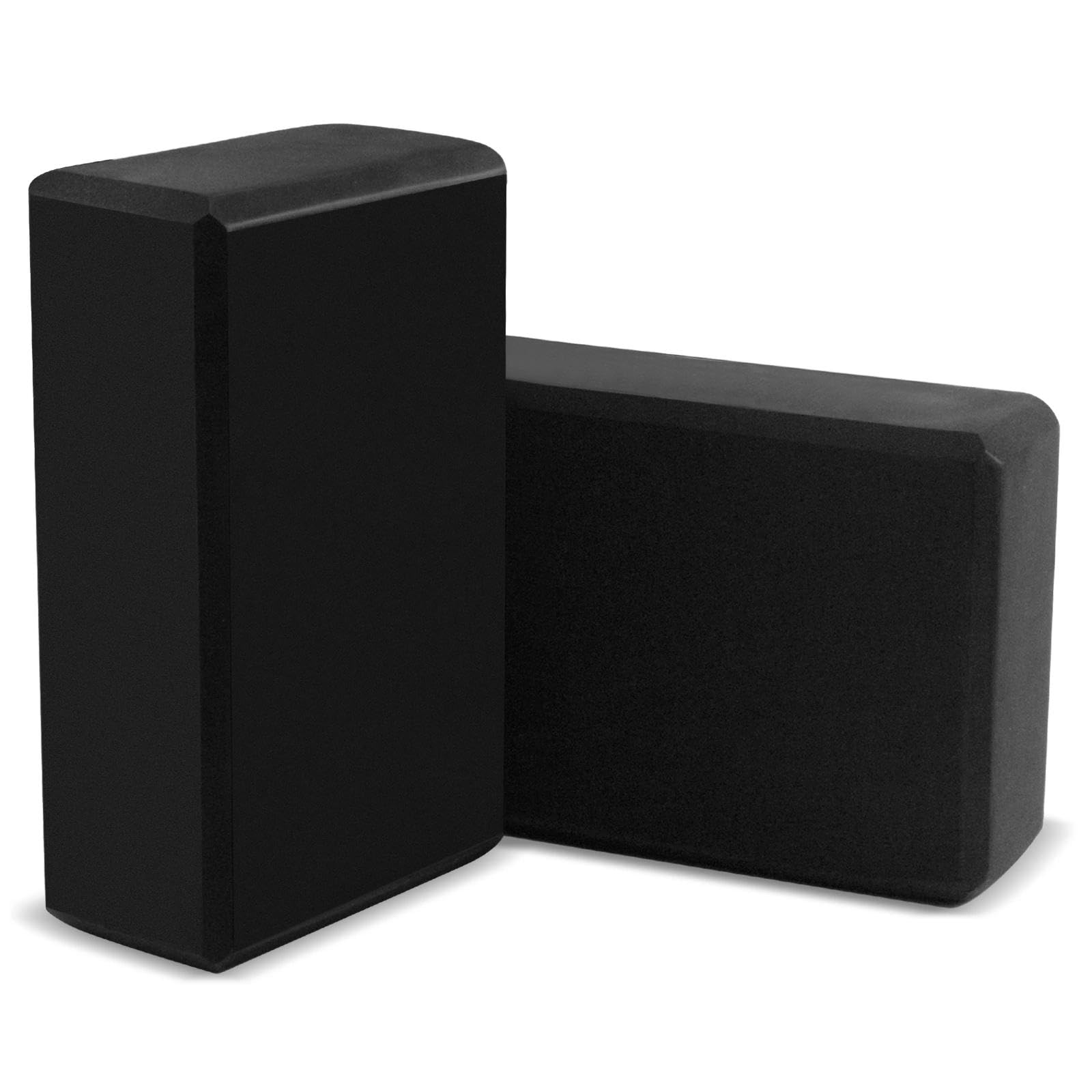 Mattoncini Yoga,2 Pezzi Yoga Blocks,Mattoncino In Schiuma EVA, Grandi Dimensioni: 23 X 15 X 7,5 Cm, Adatto Per Pilates, Fitness, Allenamento Della Forza, Stretching (nero)