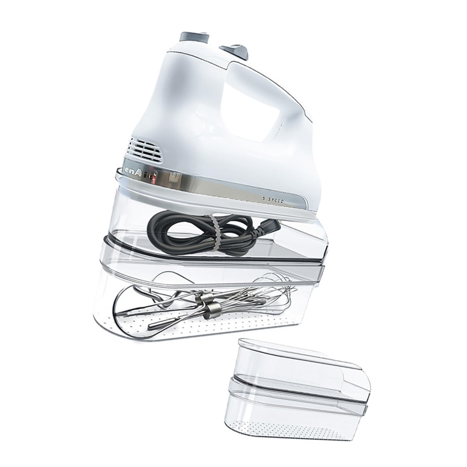 Kalttoy Sturdy Clear Organizers Container Specifically Designed for Storing Kitchen Whisks Stick and Mixing Tools Saving Valuable Area Food Grade