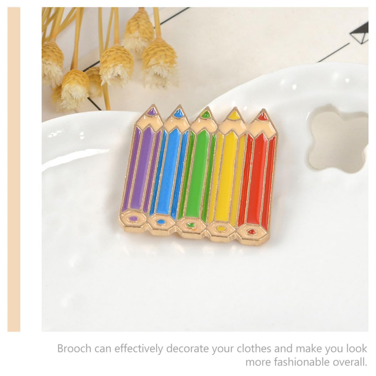 FOMIYES Brosche Teiliges Buntem Bleistift Design Cartoon Anstecker Legiertem Material Kleidungsaccessoire Für Stilvolle Outfits
