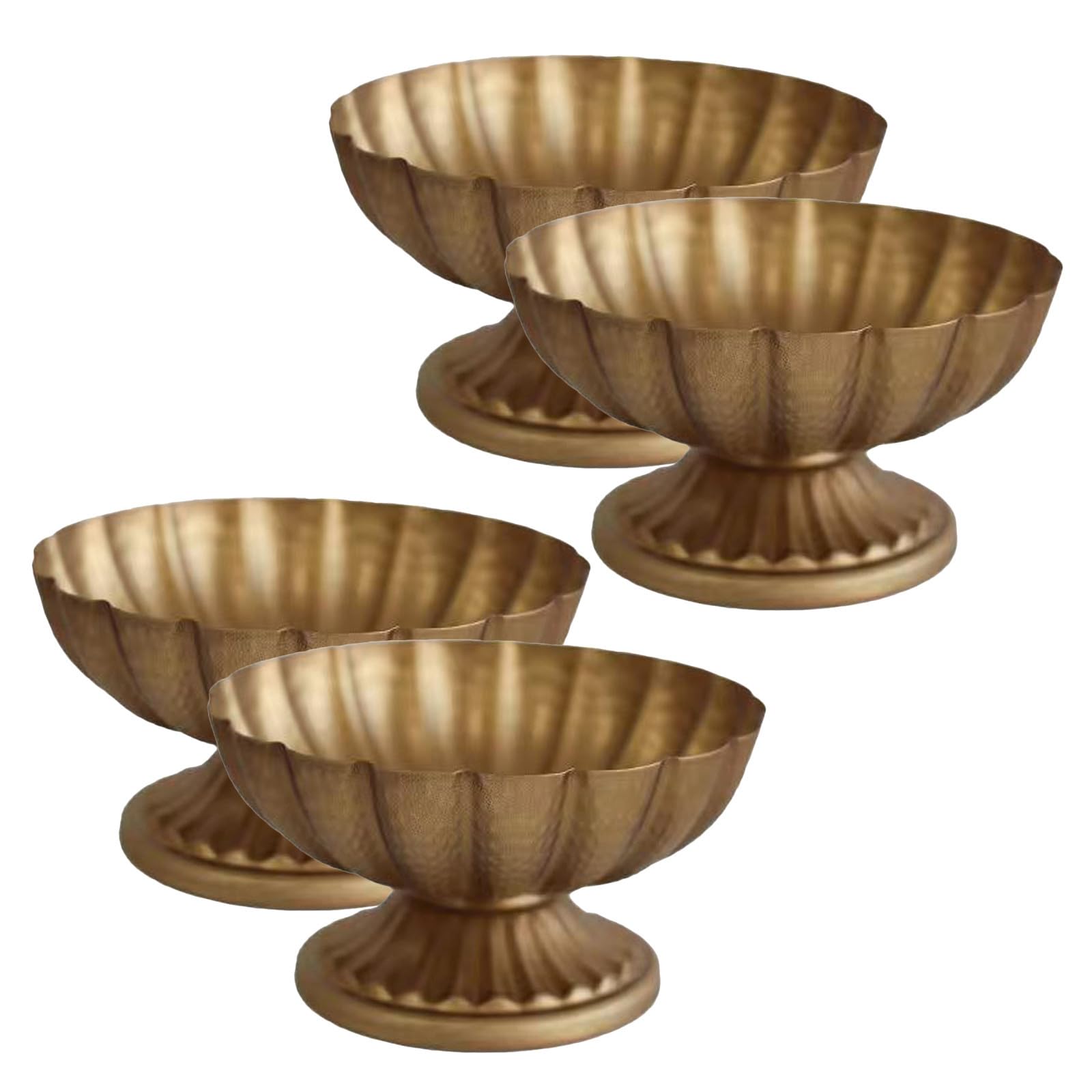 Zerodeko 4 Stück Blumenvasen aus Eisen Gold Urnenförmig Leicht für Tischblumen und Brautsträuße für Hochzeiten Jubiläen und Outdoor Dekoration