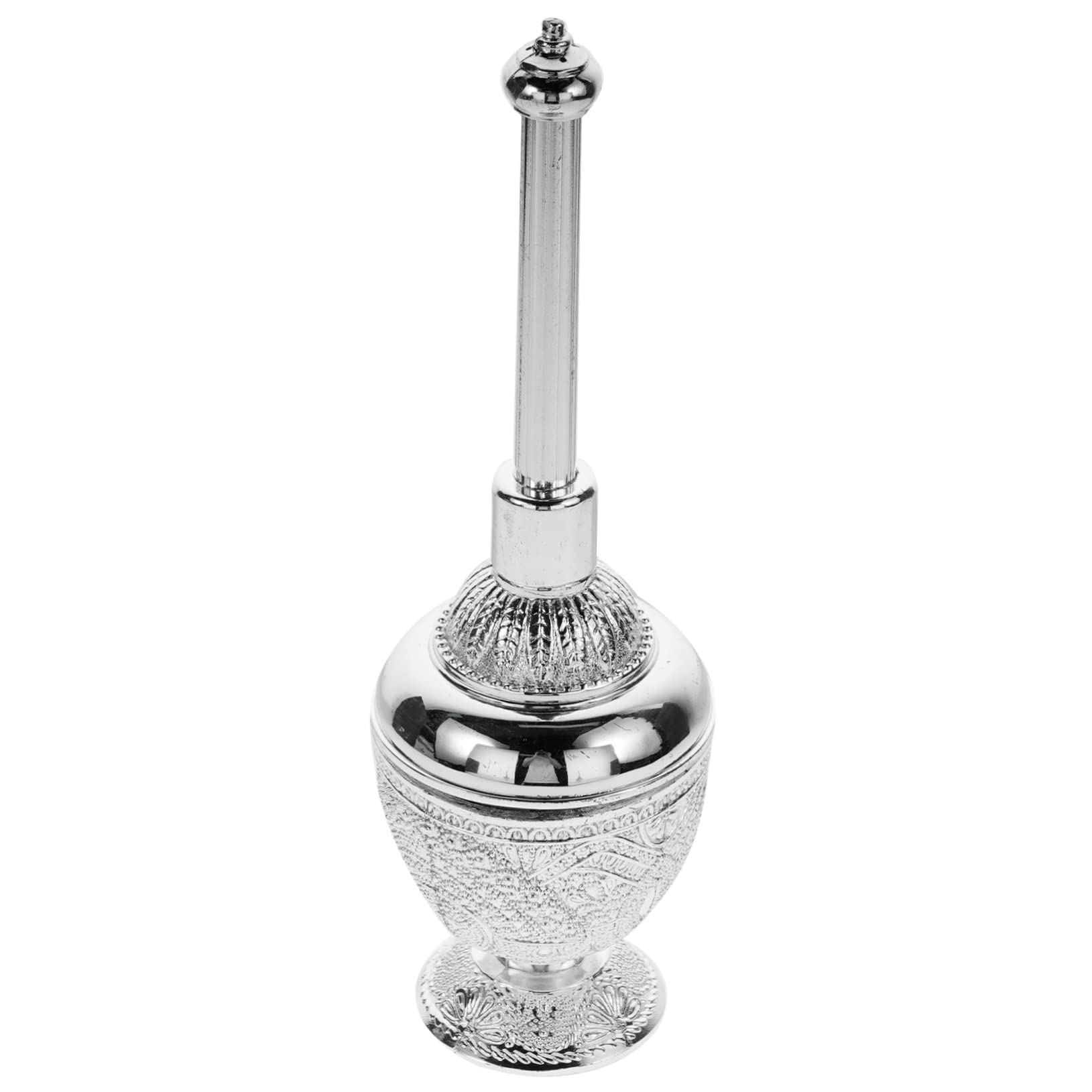 Aboofan Bottiglia Elettroplaccata Per Acqua Santa in Lega Di Zinco E Vetro 8.7 Pollici Decorazione Europea Vintage Per Uso Interno Ed Esterno Accessorio Per Altare E Cerimonie Religiose