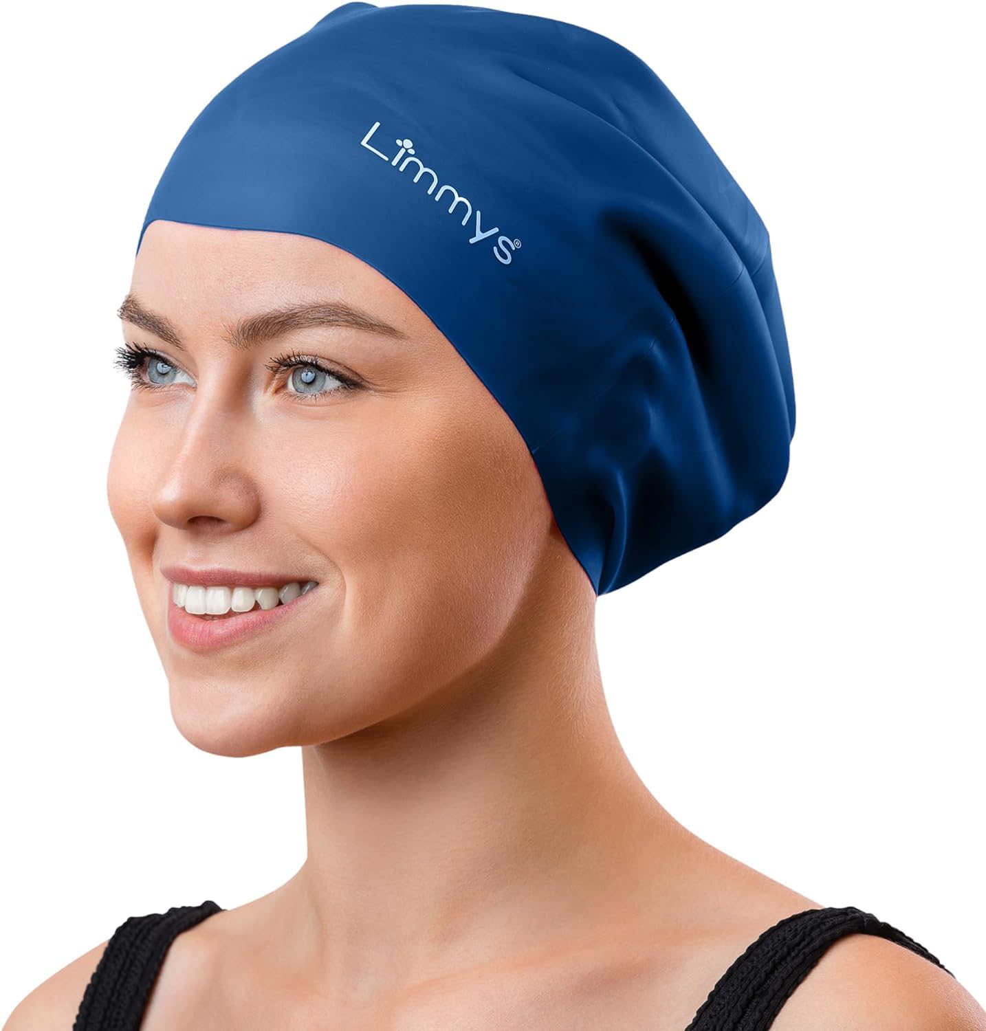 Limmys Gorro de Natación de Adulto con Pelo Largo – Gorro de Piscina 100% Silicona – Gorro de Piscina de Hombre y Mujer Cómodo, Elástico Gorros de Natación