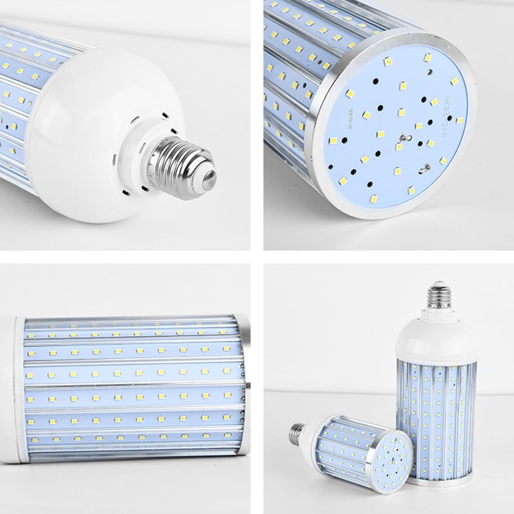 MD Lighting 30W E27 LED Corn Light Bulbs(2 Pack)- 108 Leds 5730 SMD 2700 LM COB Light Lamp Ultra Bright Daylight White 6000K LED Bulb 240 Watt Equivalent for Backyard Barn Outdoor Large Area, 85V-265V