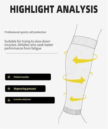 Miniatura 3 de Paquete de 2 calcetines de compresión para pantorrillas, para fútbol, fútbol, sobre la pantorrilla, béisbol, baloncesto, rugby