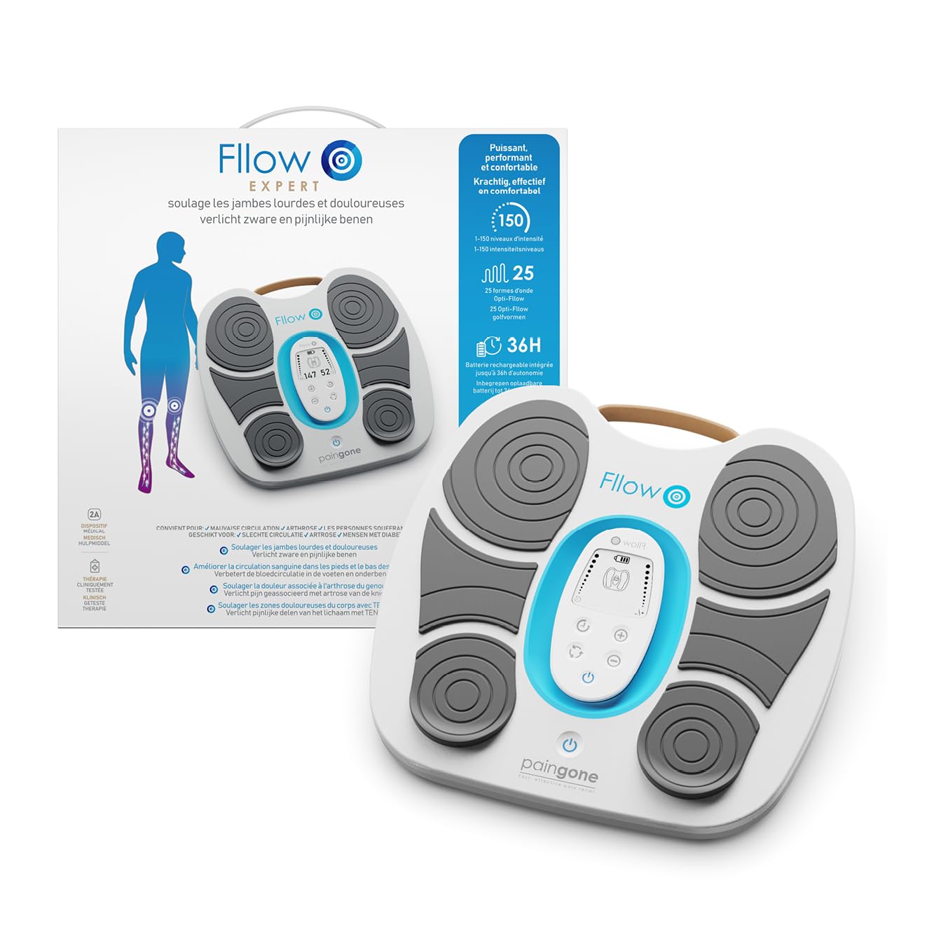 Paingone FLLOW Circulatory Stimulator Medical Device Relieves Legs Without Medication