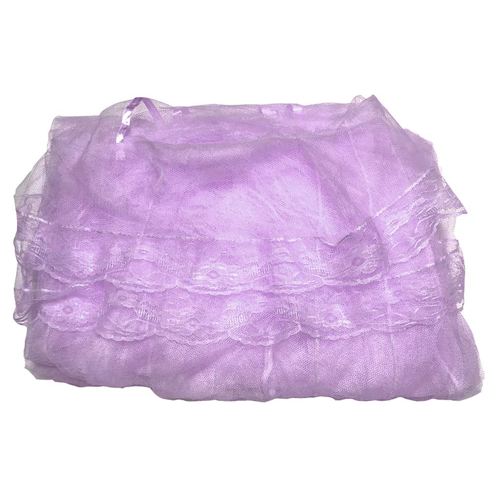 BCBYou - Mosquitera Redonda de Encaje para Cama de Princesa y Cama de Matrimonio con Gancho Grande